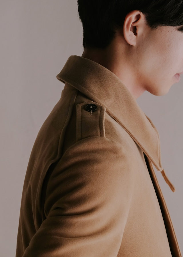 00's A.P.C. detachable boa stand collar moleskin blouson