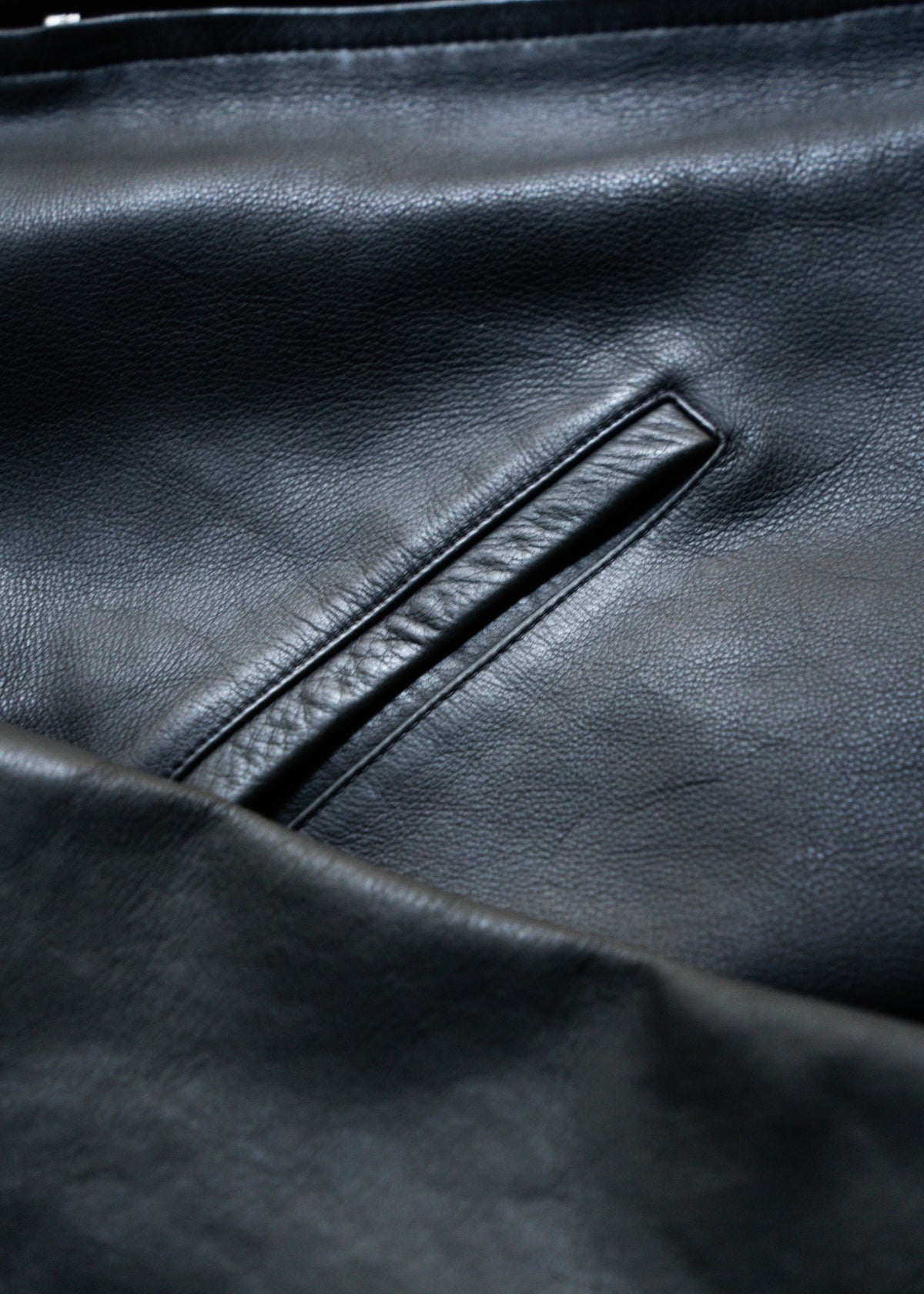 90-00’s A.P.C. zip up cow leather jacket