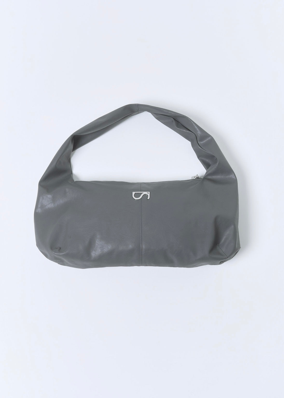 SHOOP 26AW METAL LOGO HOBO BAG / Dark Grey
