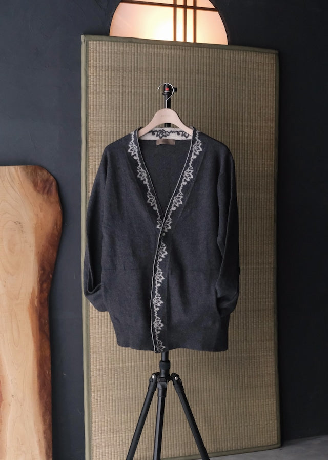 Y's for men 04AW pattern collar wool cardigan
