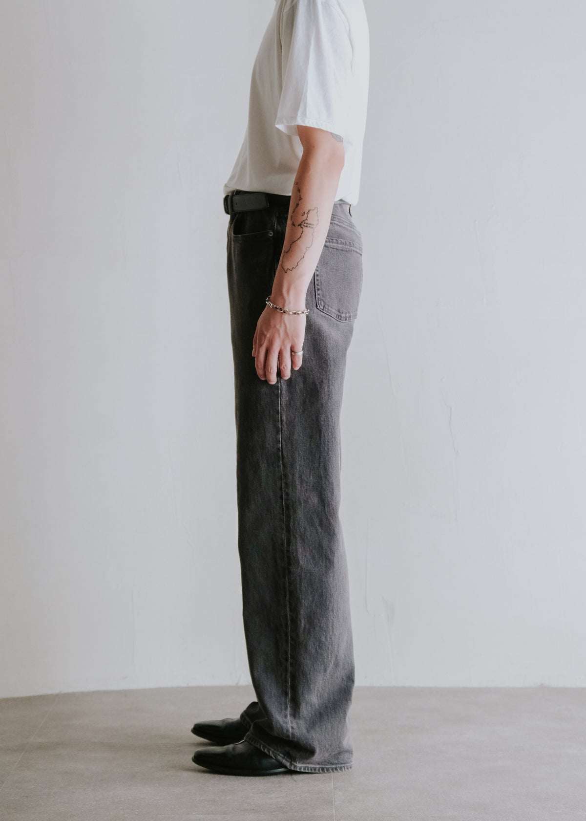old navy wide leg denim trousers