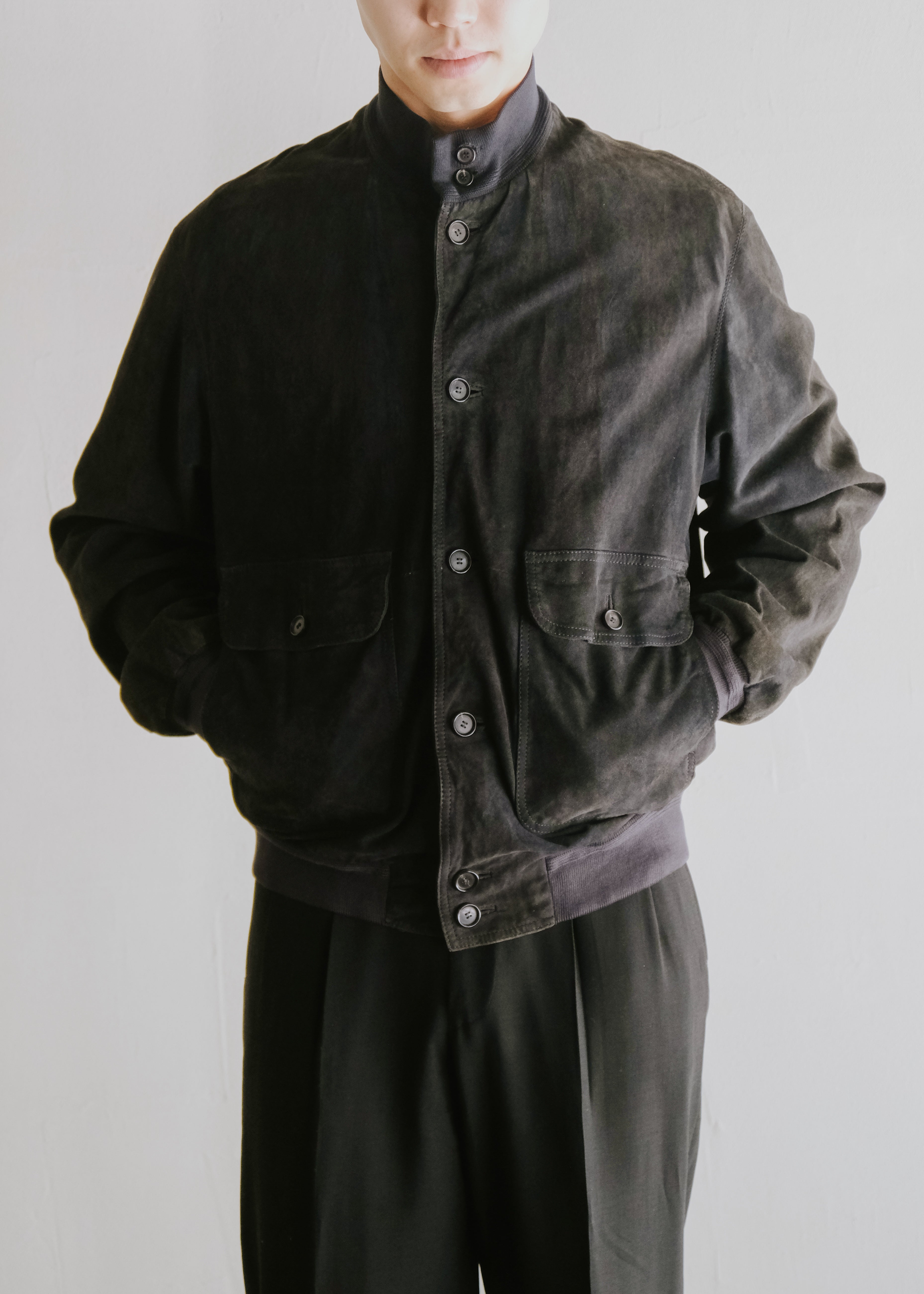 90's ENRICO MANDELLI suede leather valstar jacket