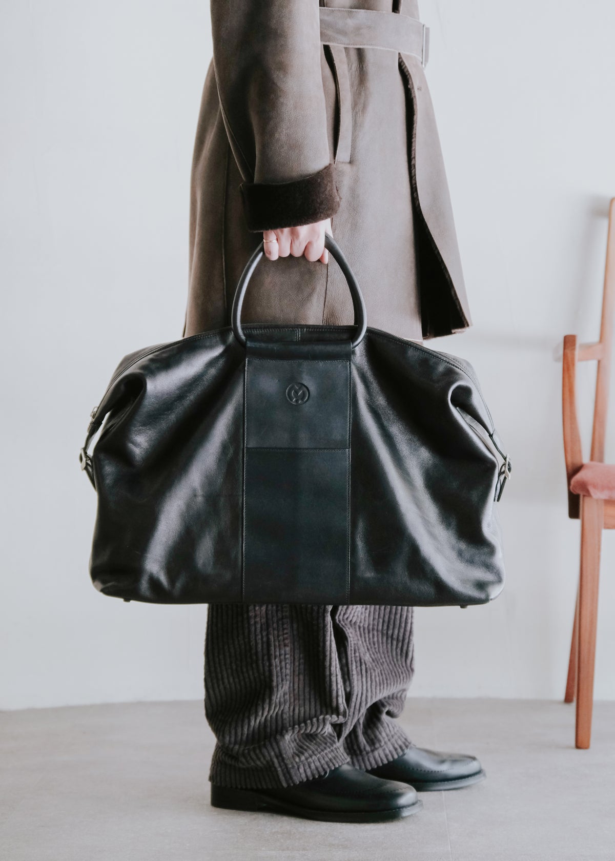 Mila Schon leather boston bag