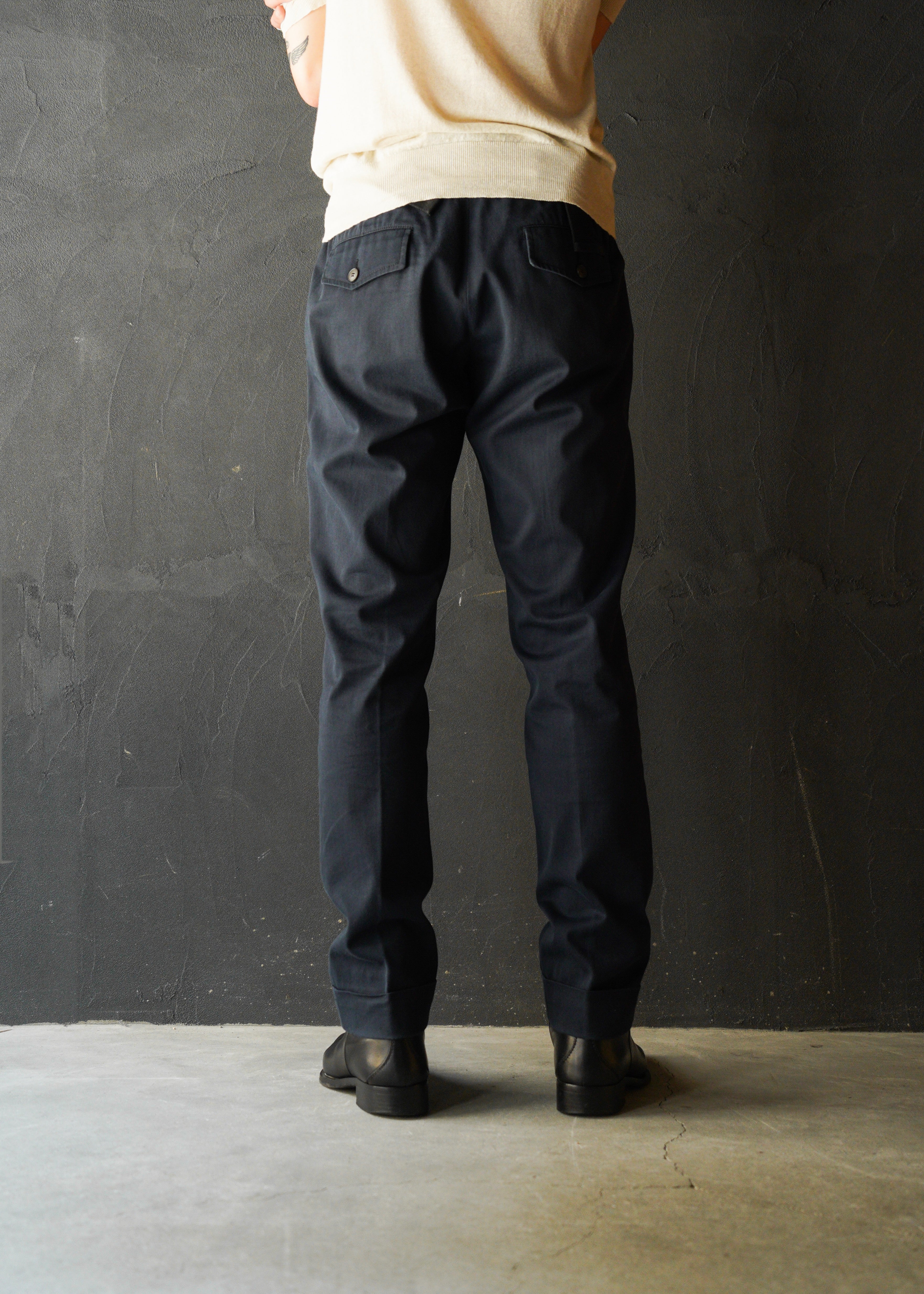 GUCCI 12SS by Frida Giannini center creased tapered cotton trousers