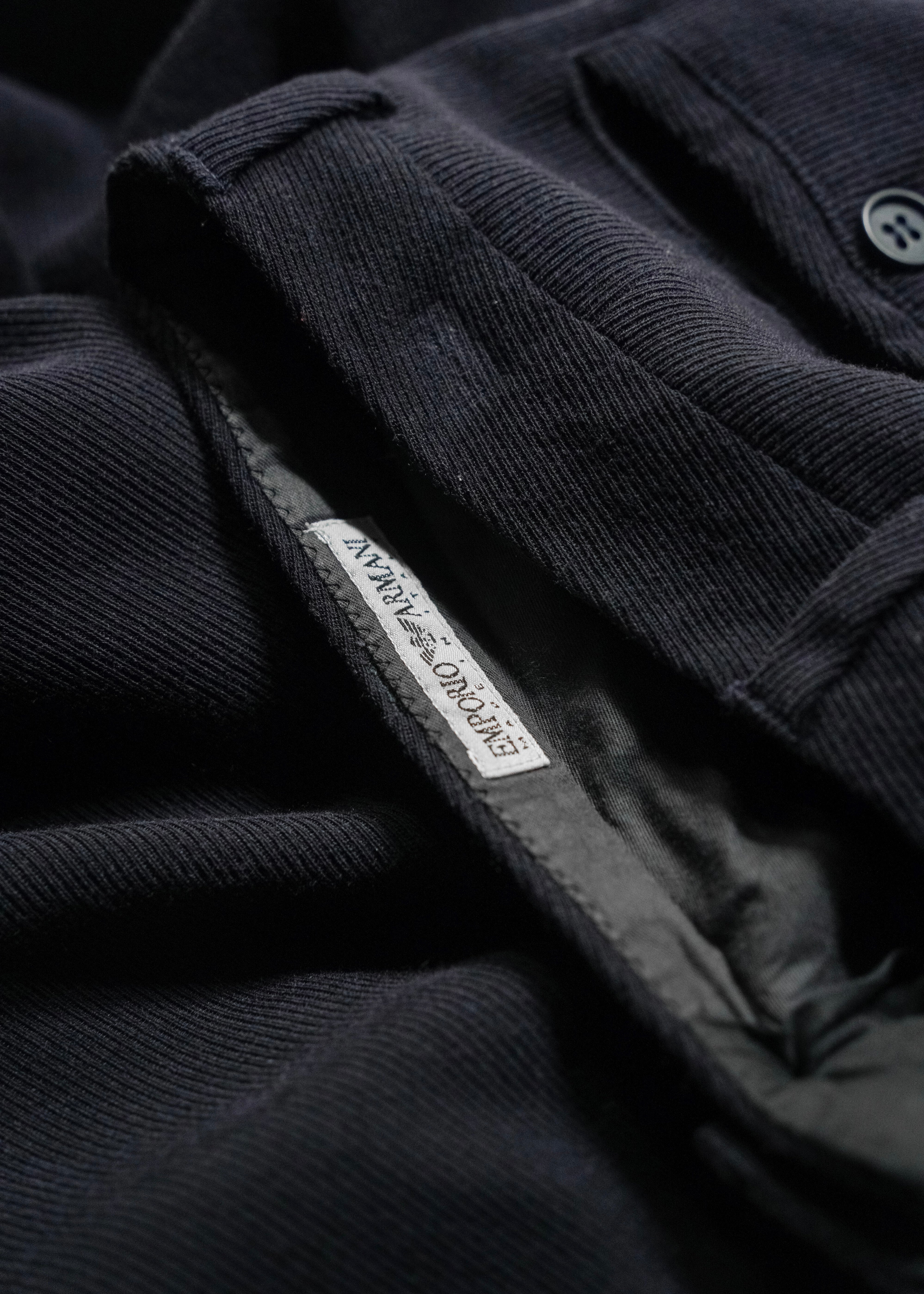 00’s EMPORIO ARMANI wool blend rayon tapered slacks