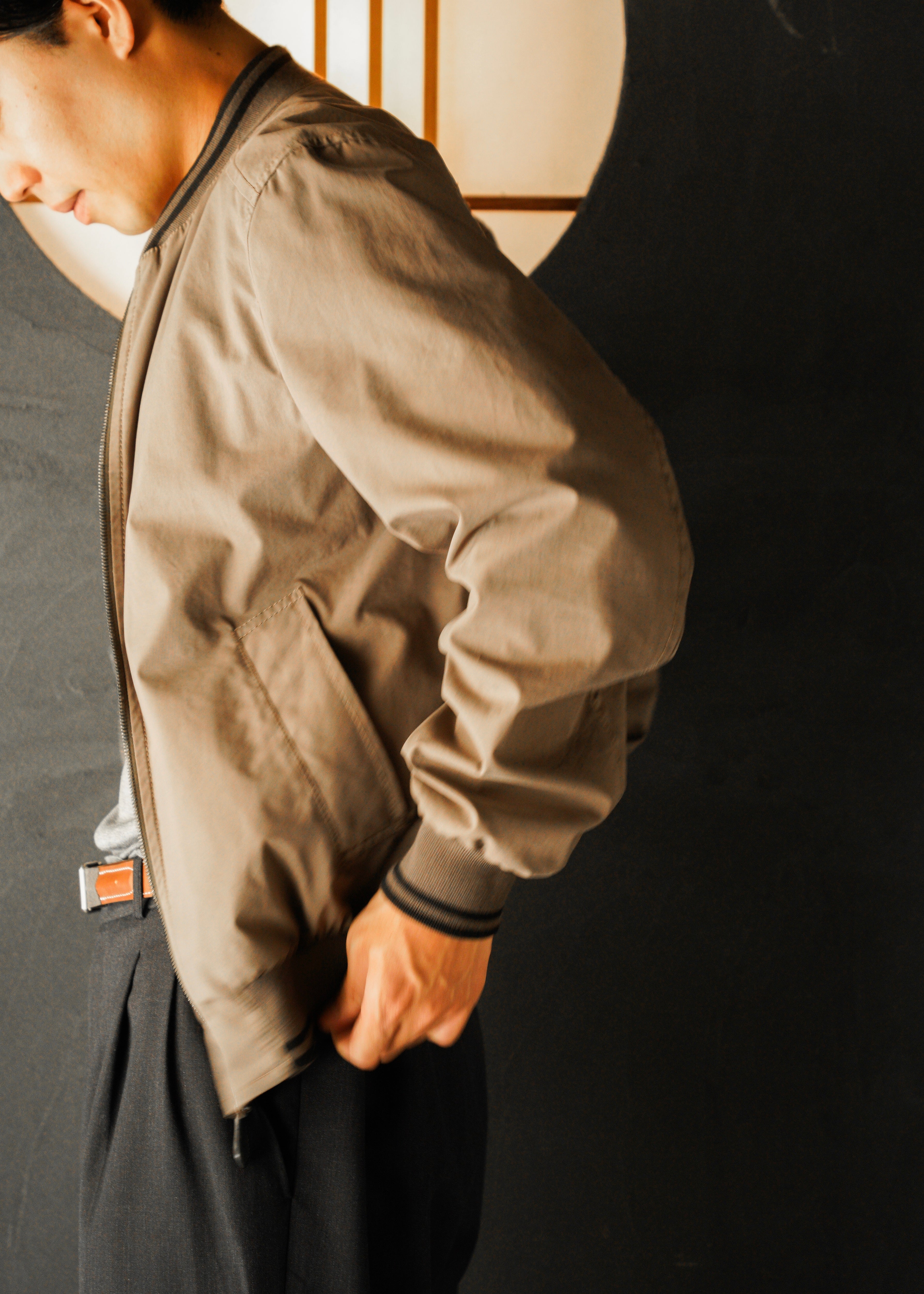 PRADA 2010 zip up nylon blend cotton blouson