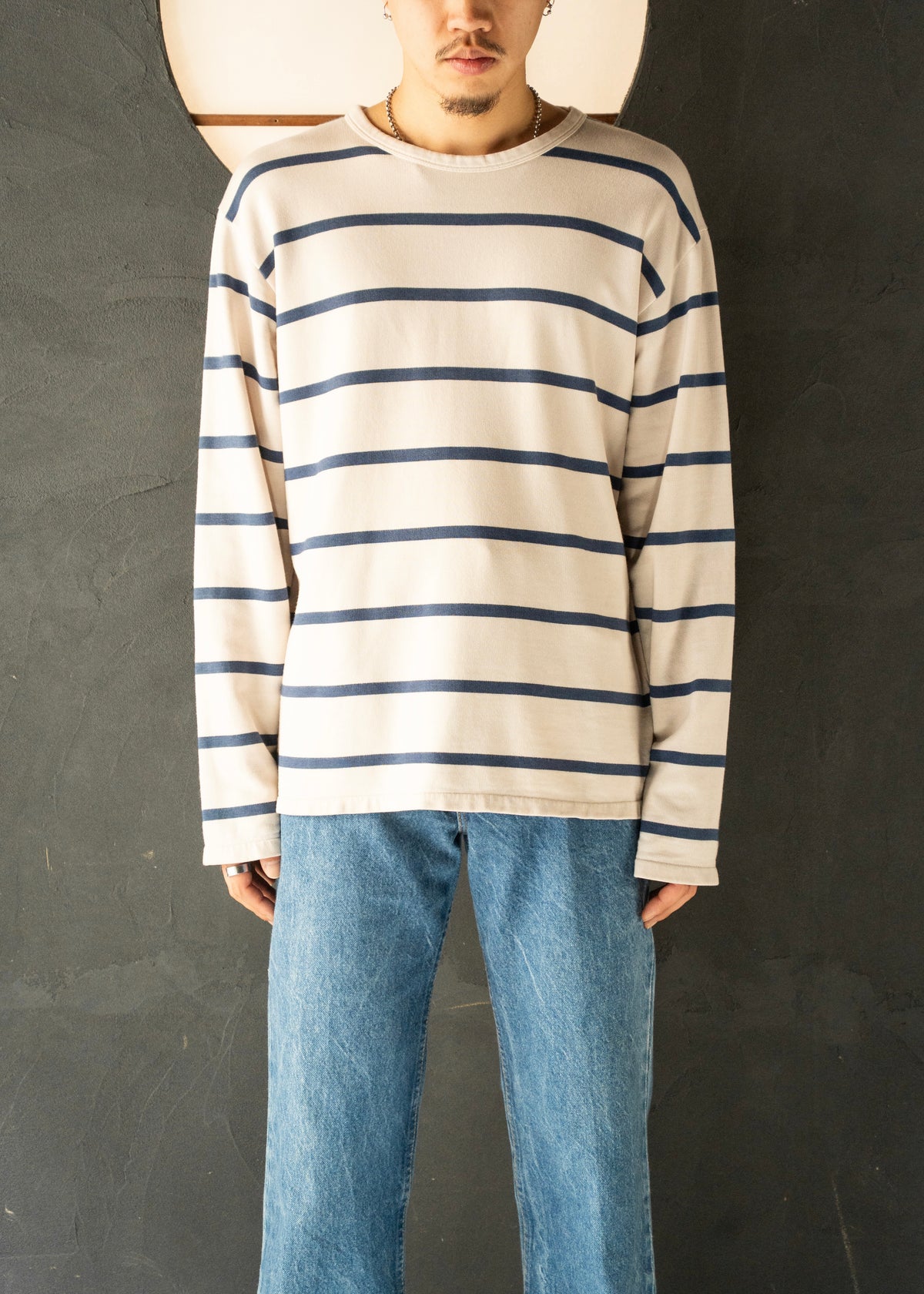 90-00’s Agnes b. homme crew neck border tops