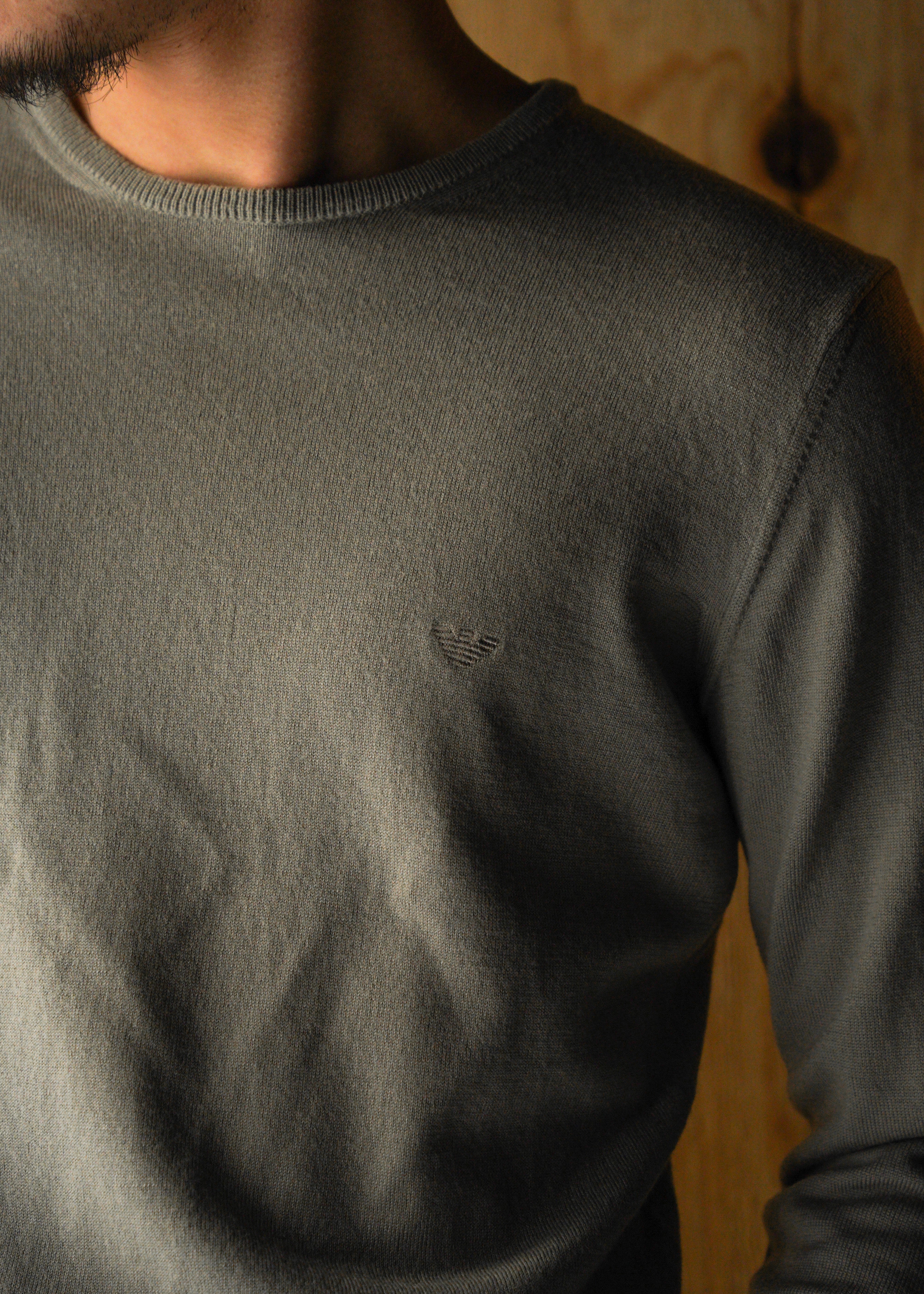 00’s EMPORIO ARMANI crew neck wool knit