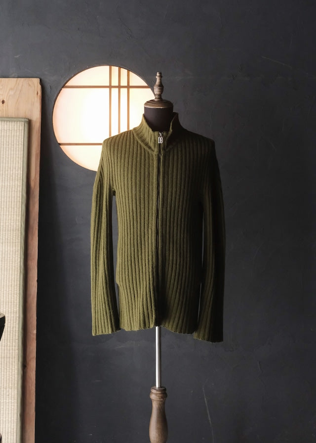 DIRK BIKKEMBERGS 1999AW zip up drivers knit