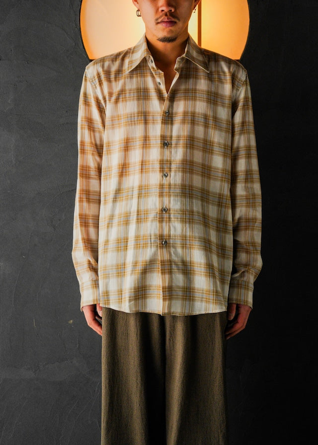SHOOP 26SS check everyday shirt / Beige/Brown