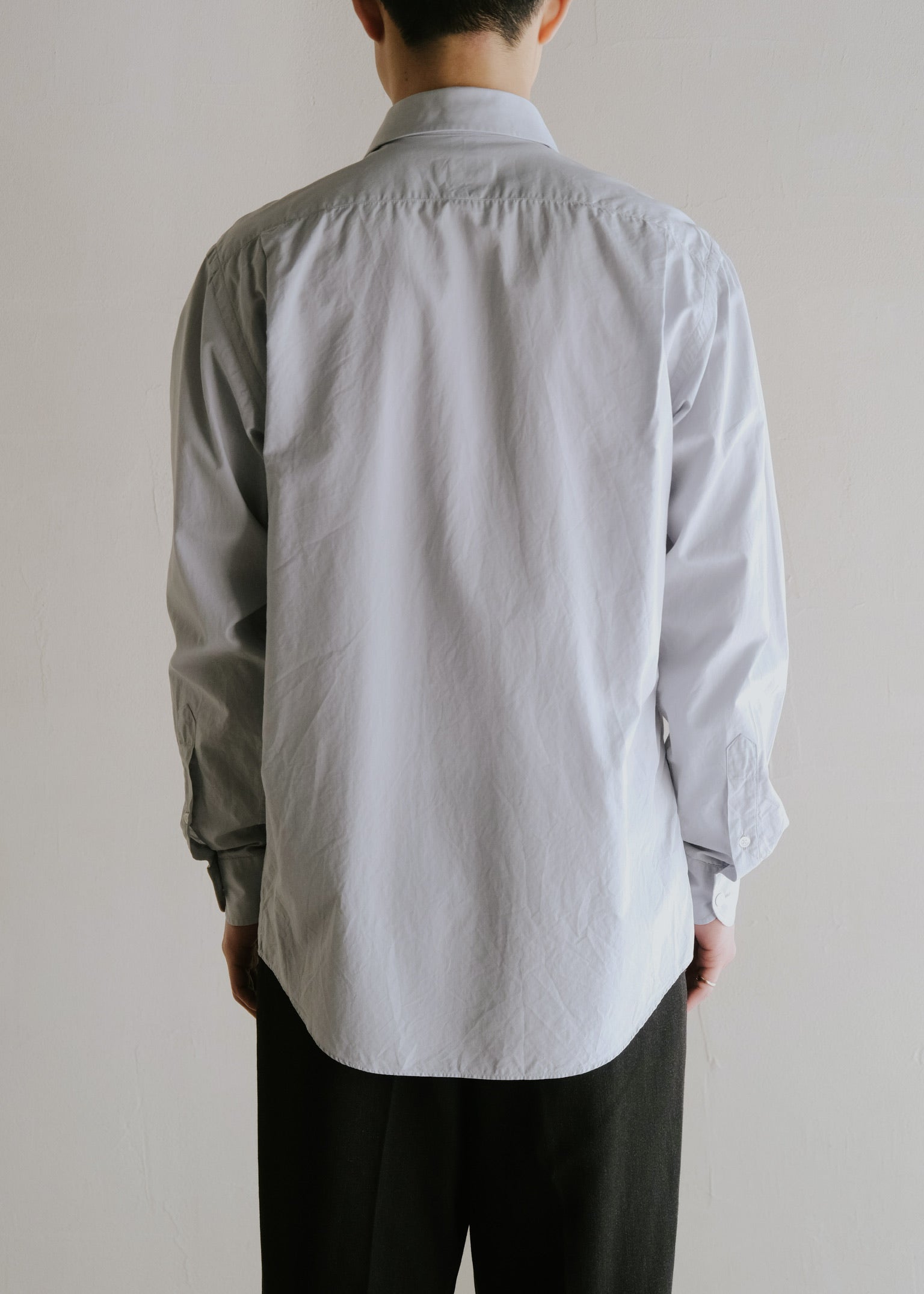 90's HERMÈS round cut hem regular collar shirt