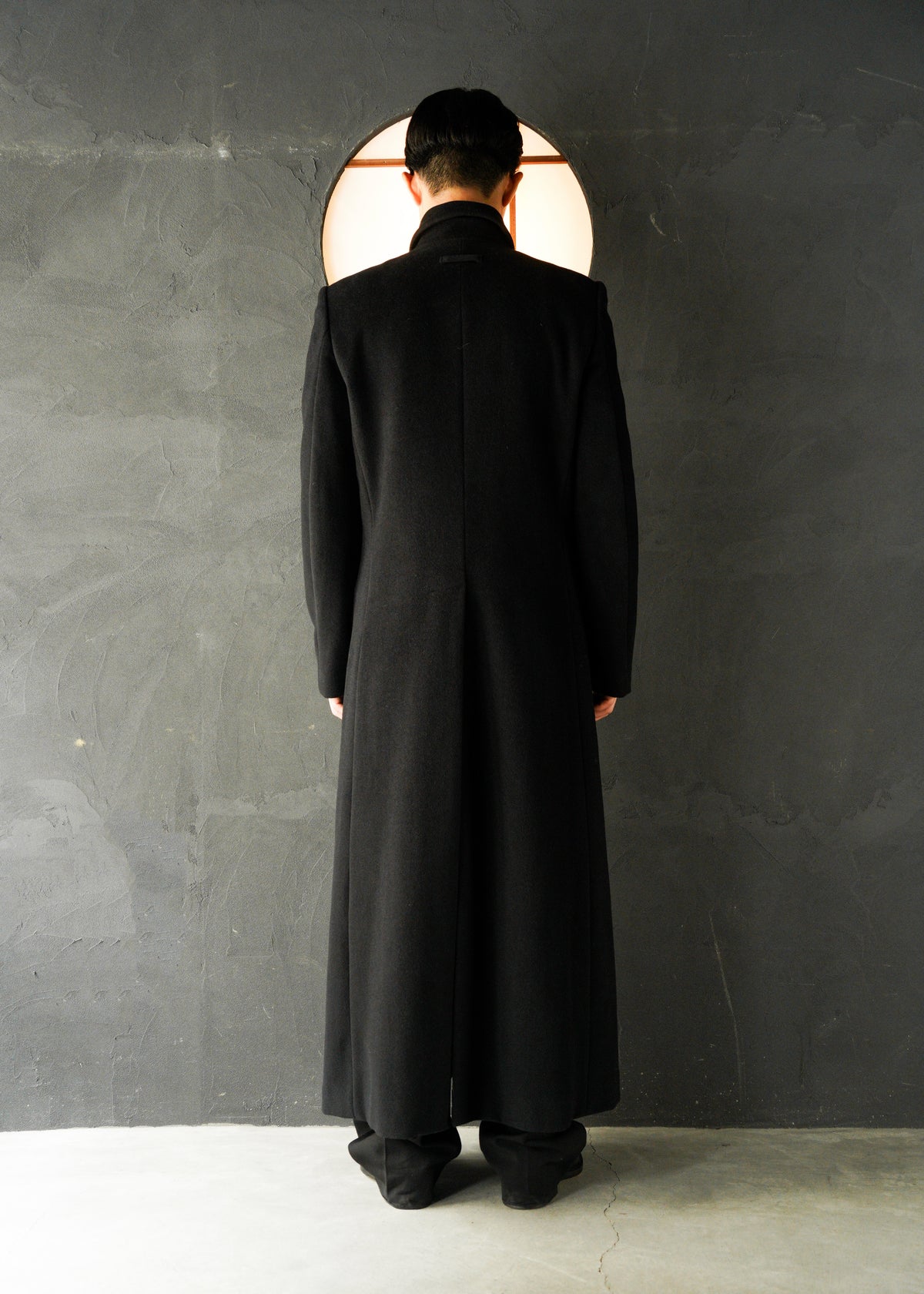 Jean Paul Gaultier HOMME belted neck double zip angora blend wool maxi-length coat