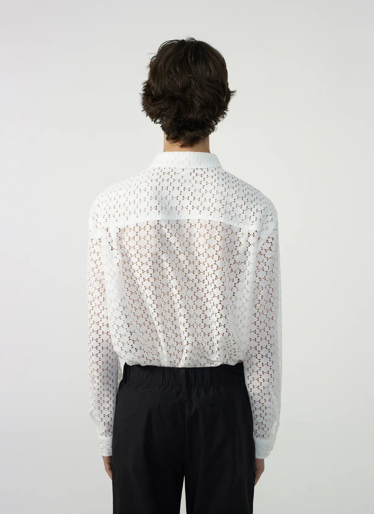 POST ARCHIVE FACTION 26SS Lace Shirt / White
