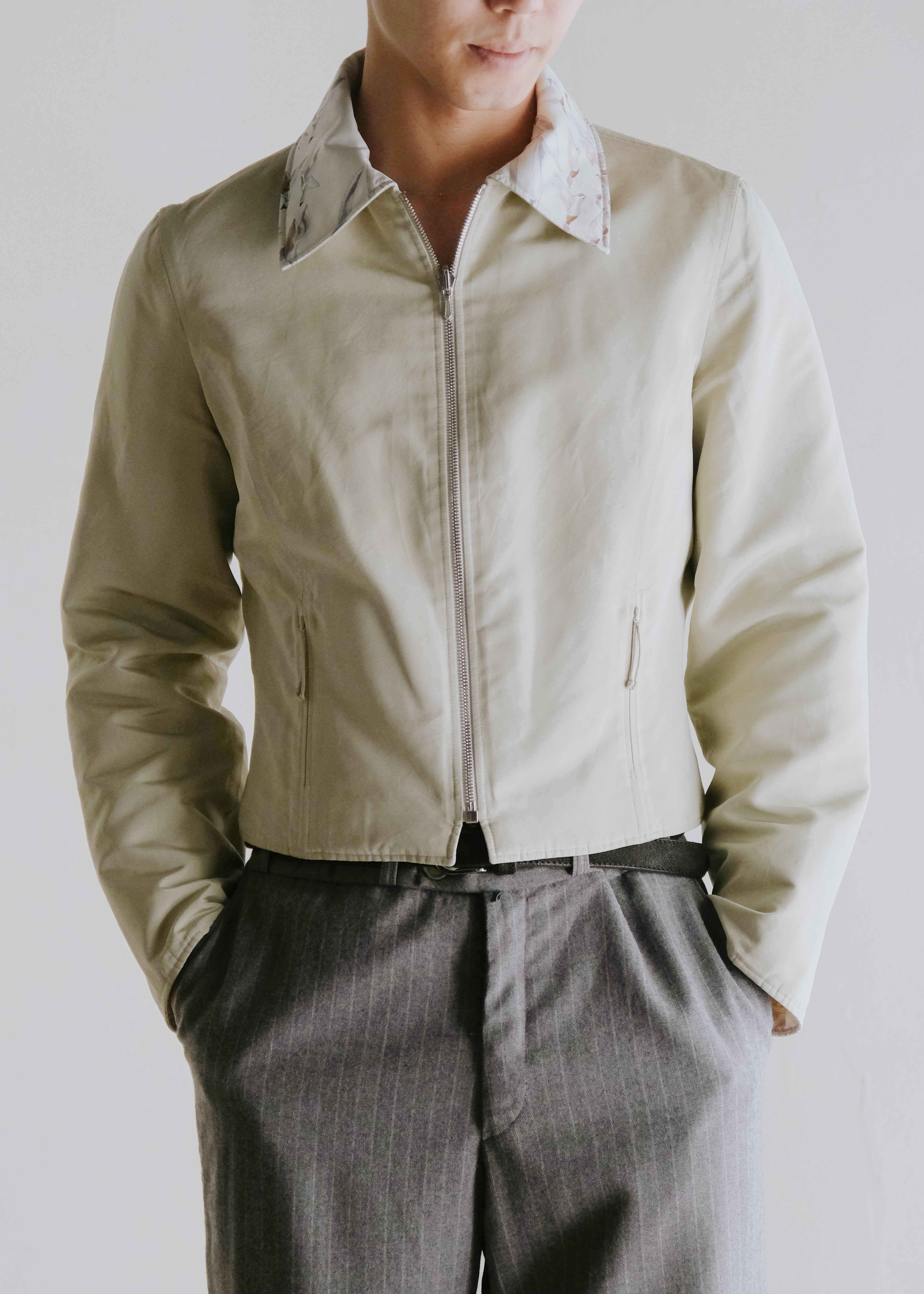 HERMÈS by Martin Margiela silk reversible blouson