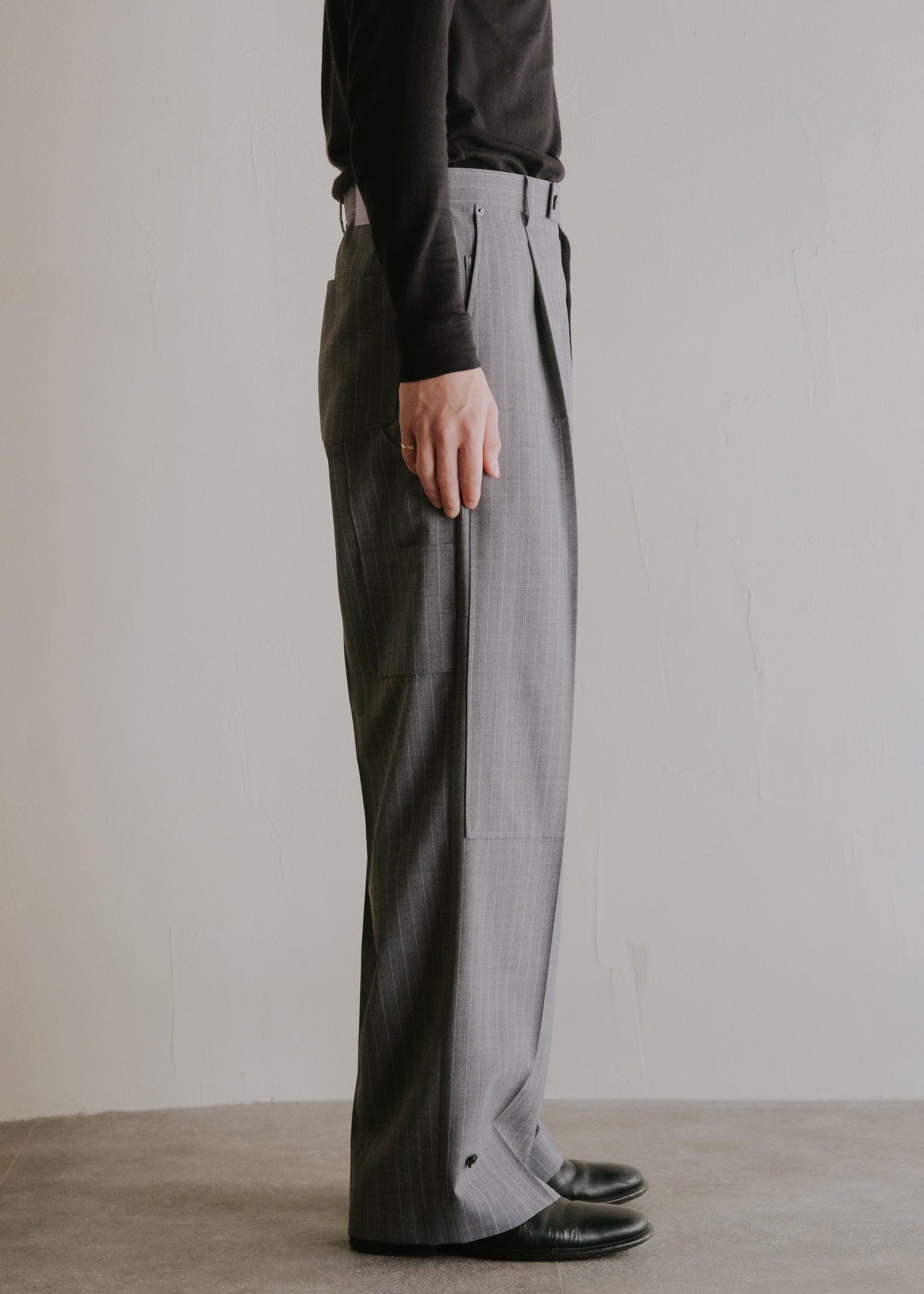 SASAKI SATORU 26SS single tucked straight painter trousers