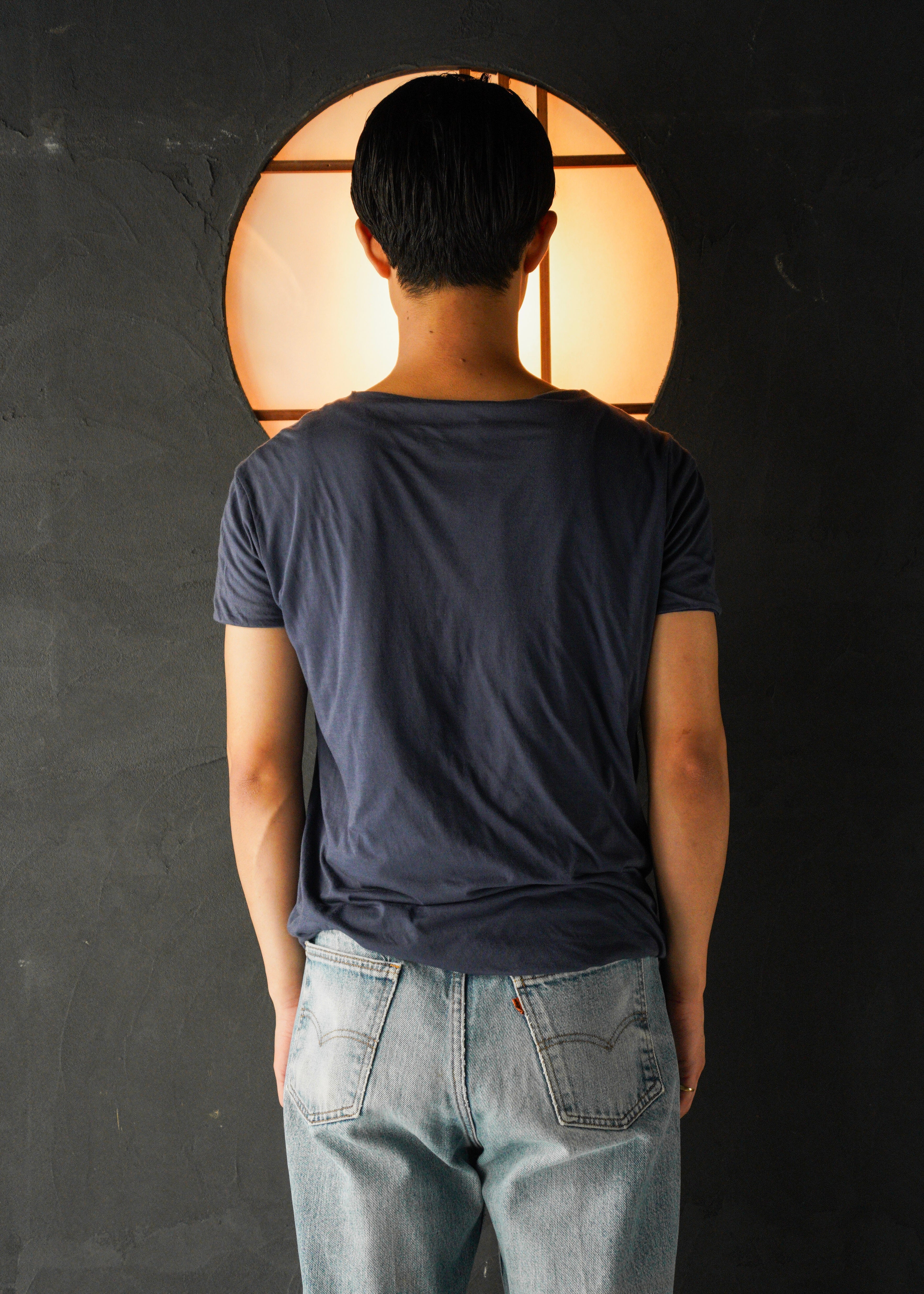 CoSTUME NATIONAL HOMME 2012SS henley neck gathered short sleeve T-Shirt
