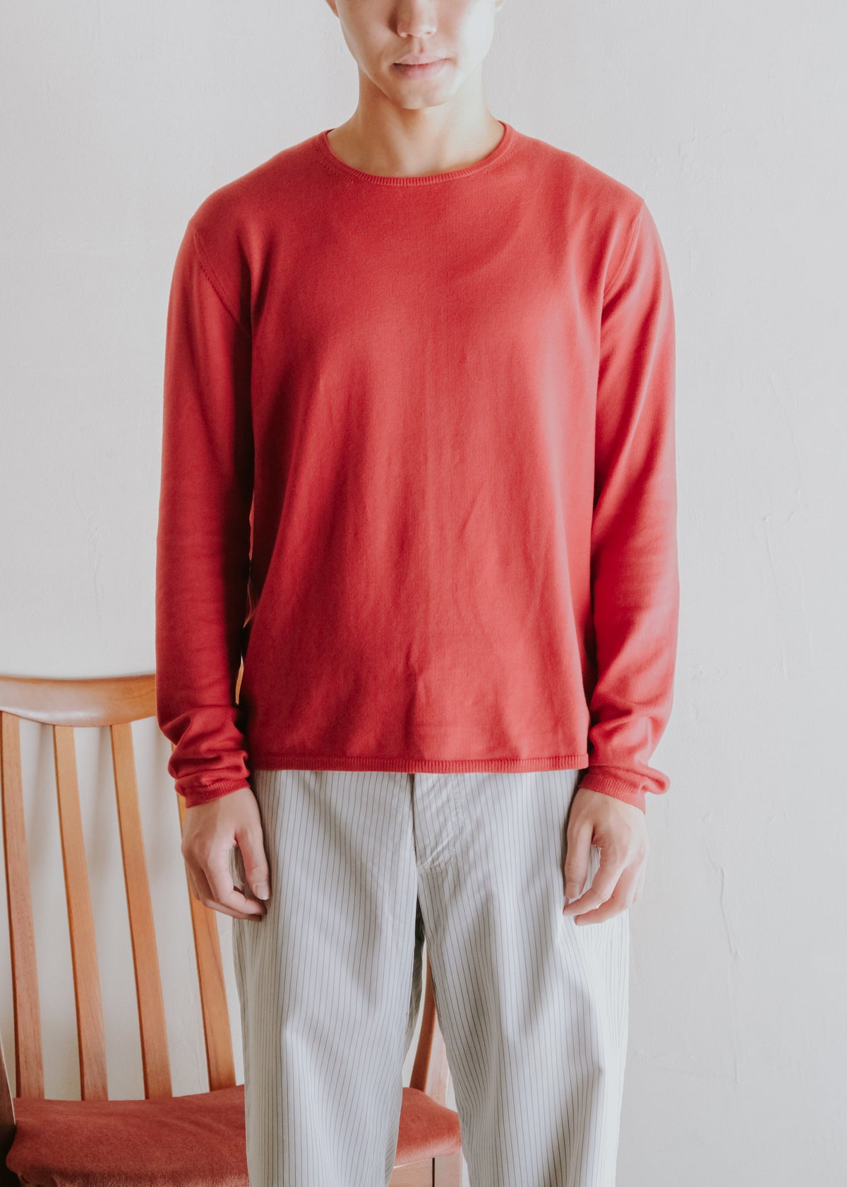 00's Cruciani cotton crew neck cut and sew