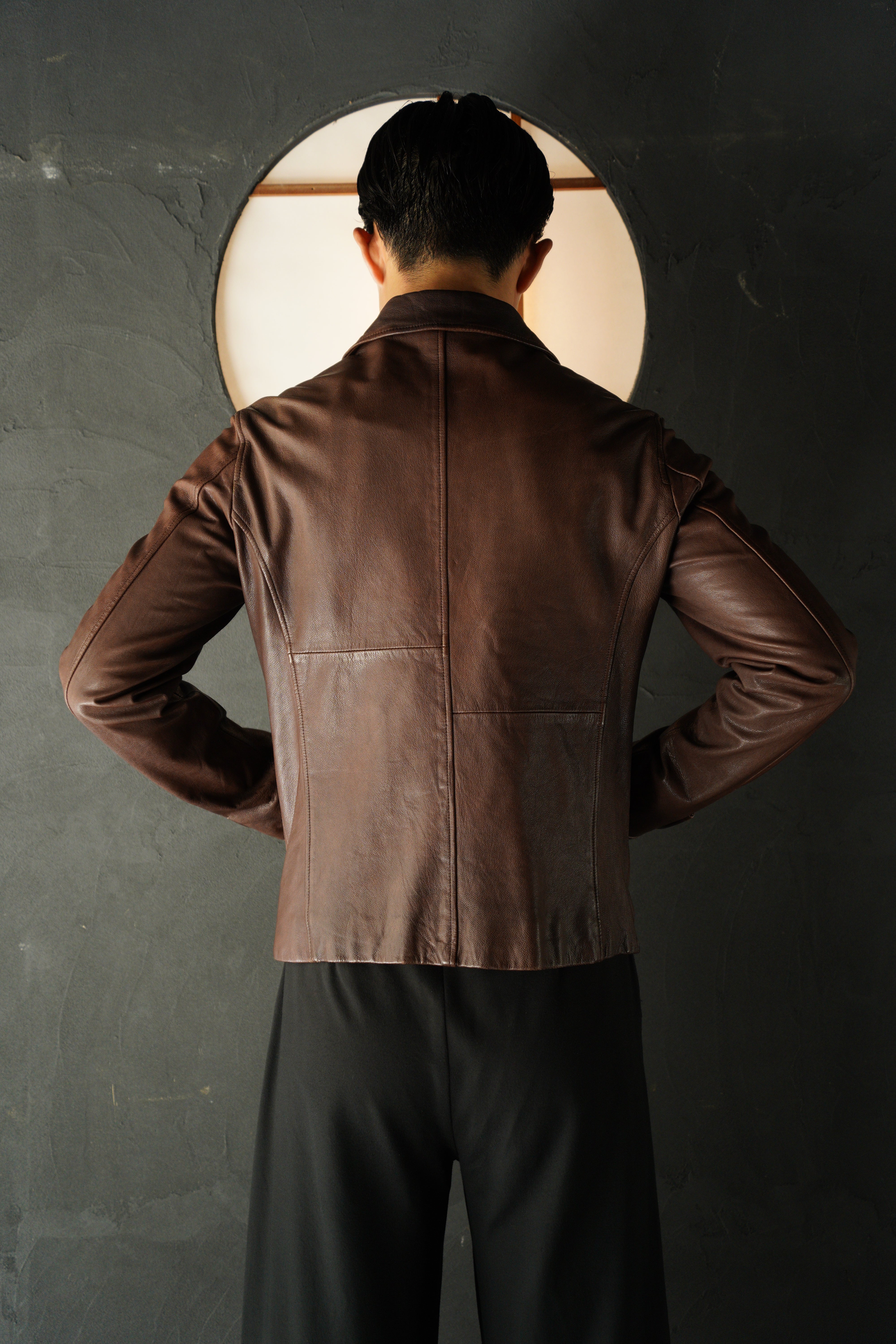 Paul Smith safari leather zip-up blouson