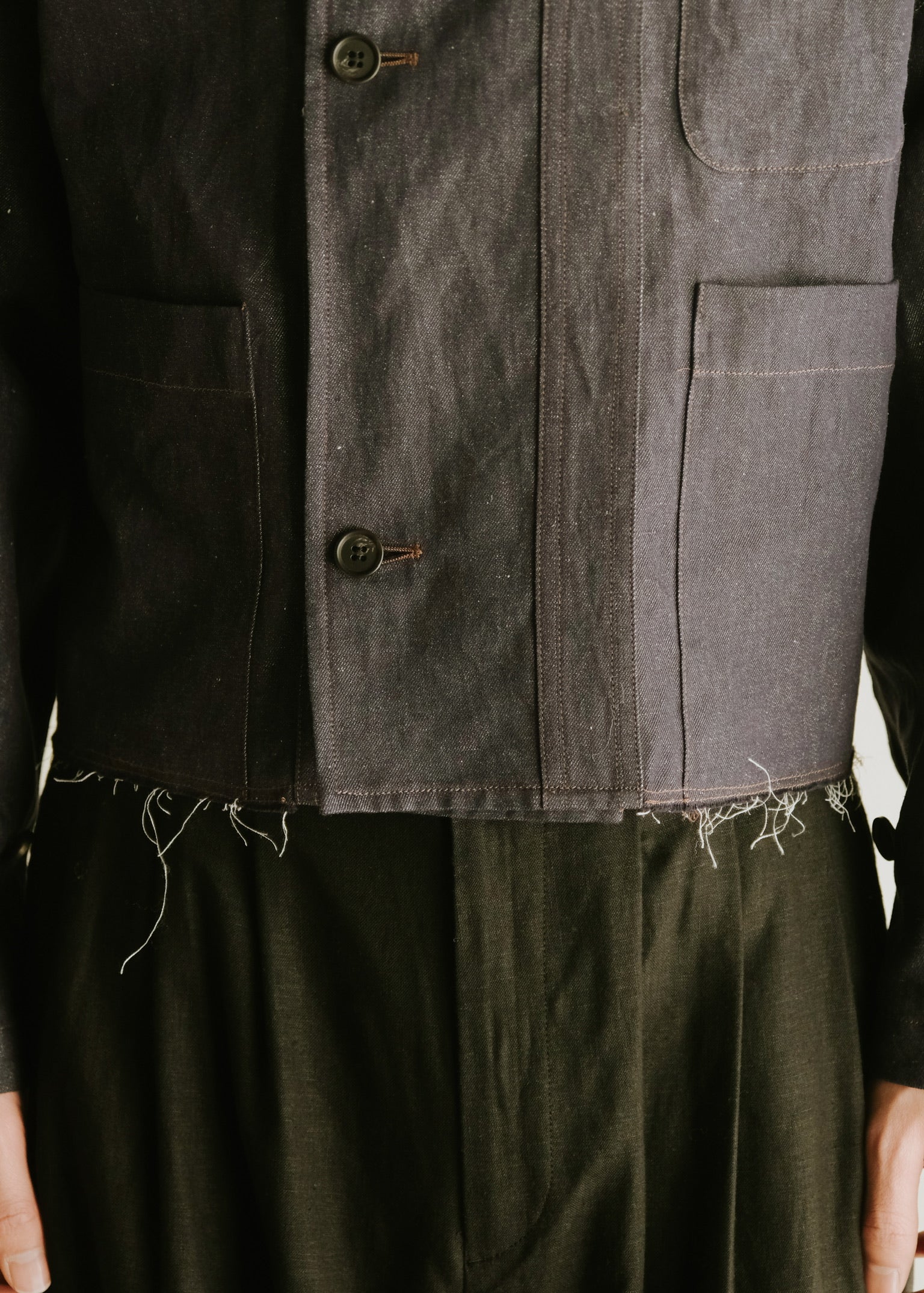 HOMO LUDENS 26SS short forestiere denim jacket / Indigo