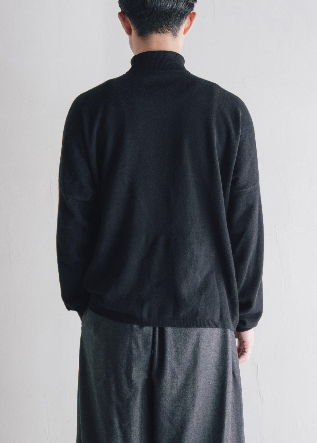 JEANPAULKNOTT 26AW TURTLE NECK SWEATER MILANO KNIT / BLACK