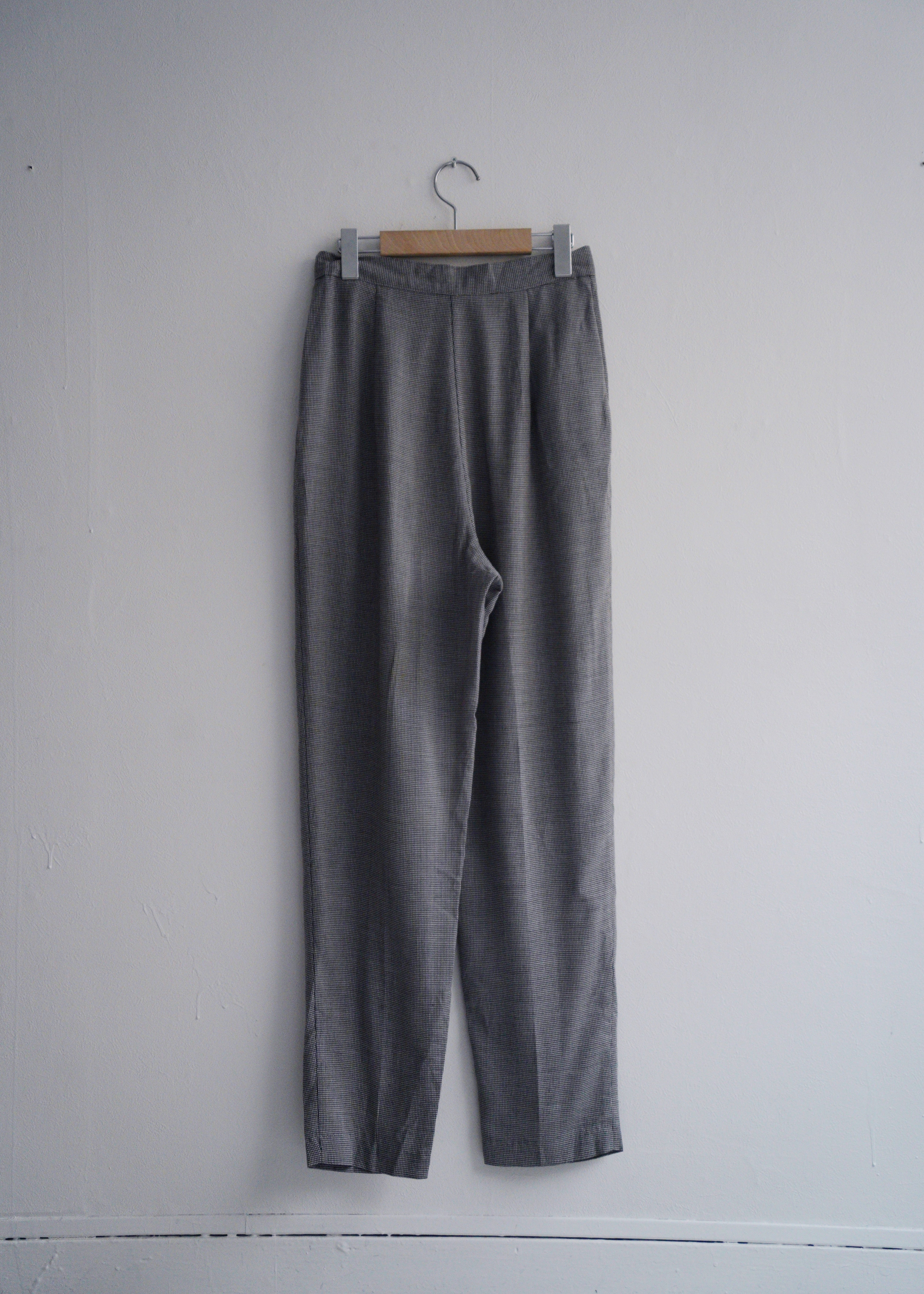 US vintage Houndstooth pattern tuck slacks