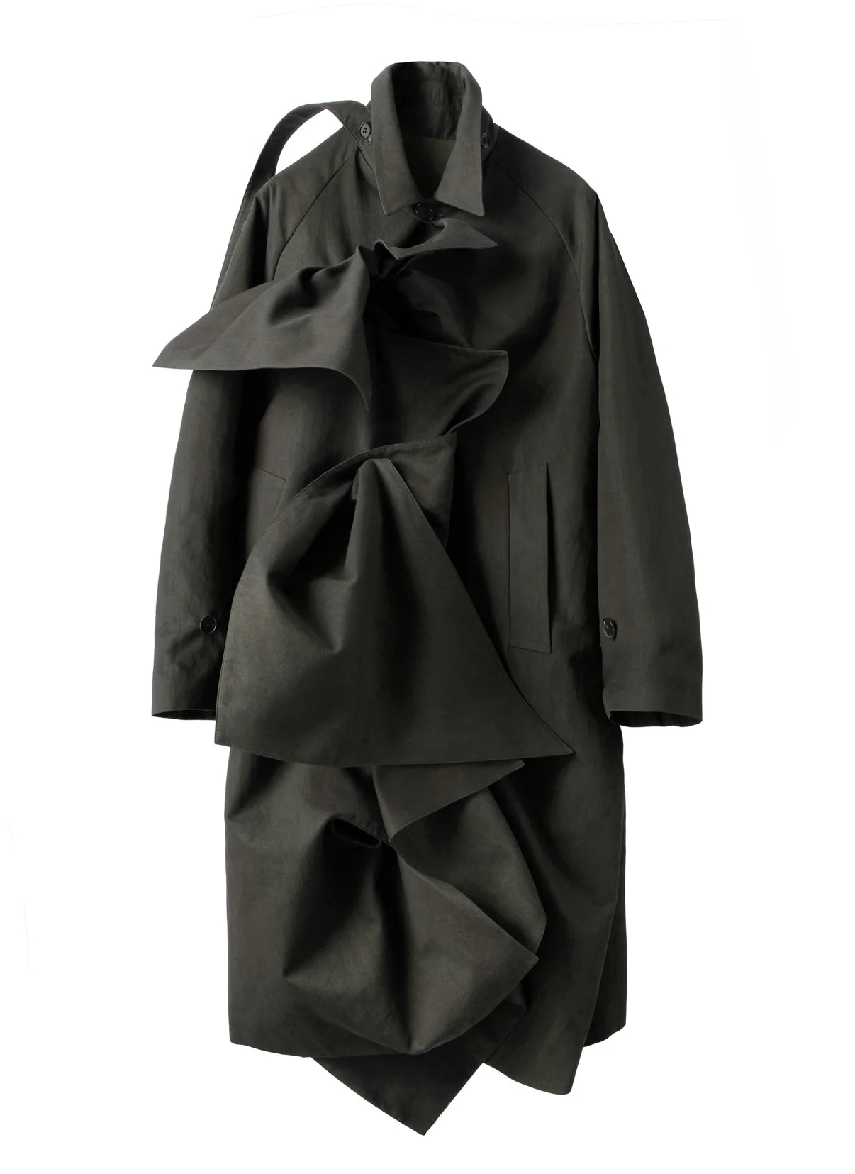 POST ARCHIVE FACTION 26SS Trimmed Coat / Earth
