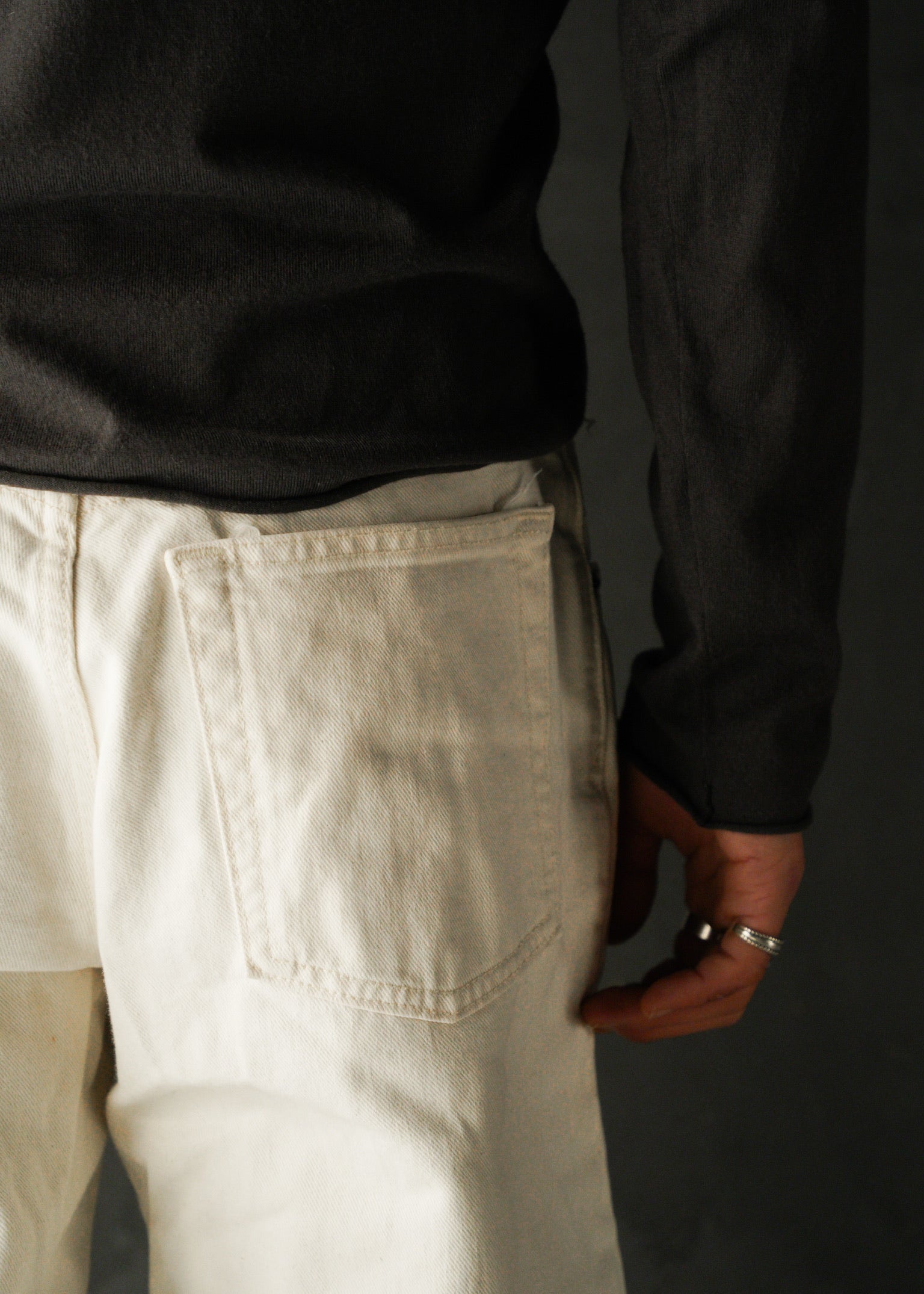 90’s-00’s Calvin Klein wide tapered cotton trousers
