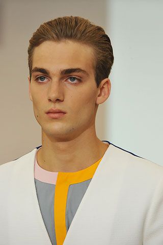 JIL SANDER 09SS by Raf Simons bi-color knit polo