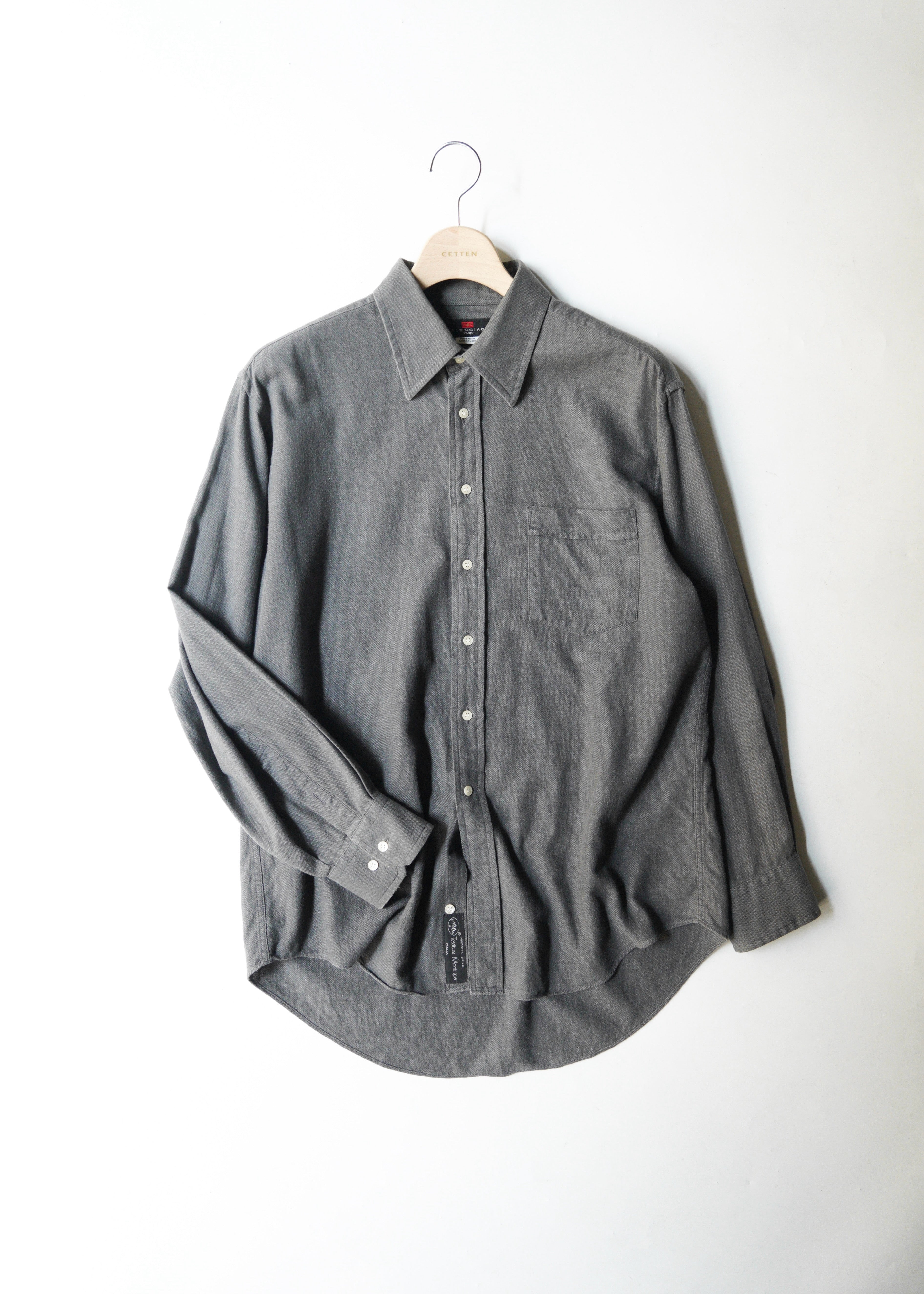 90’s BALENCIAGA regular collar long sleeve cotton shirt
