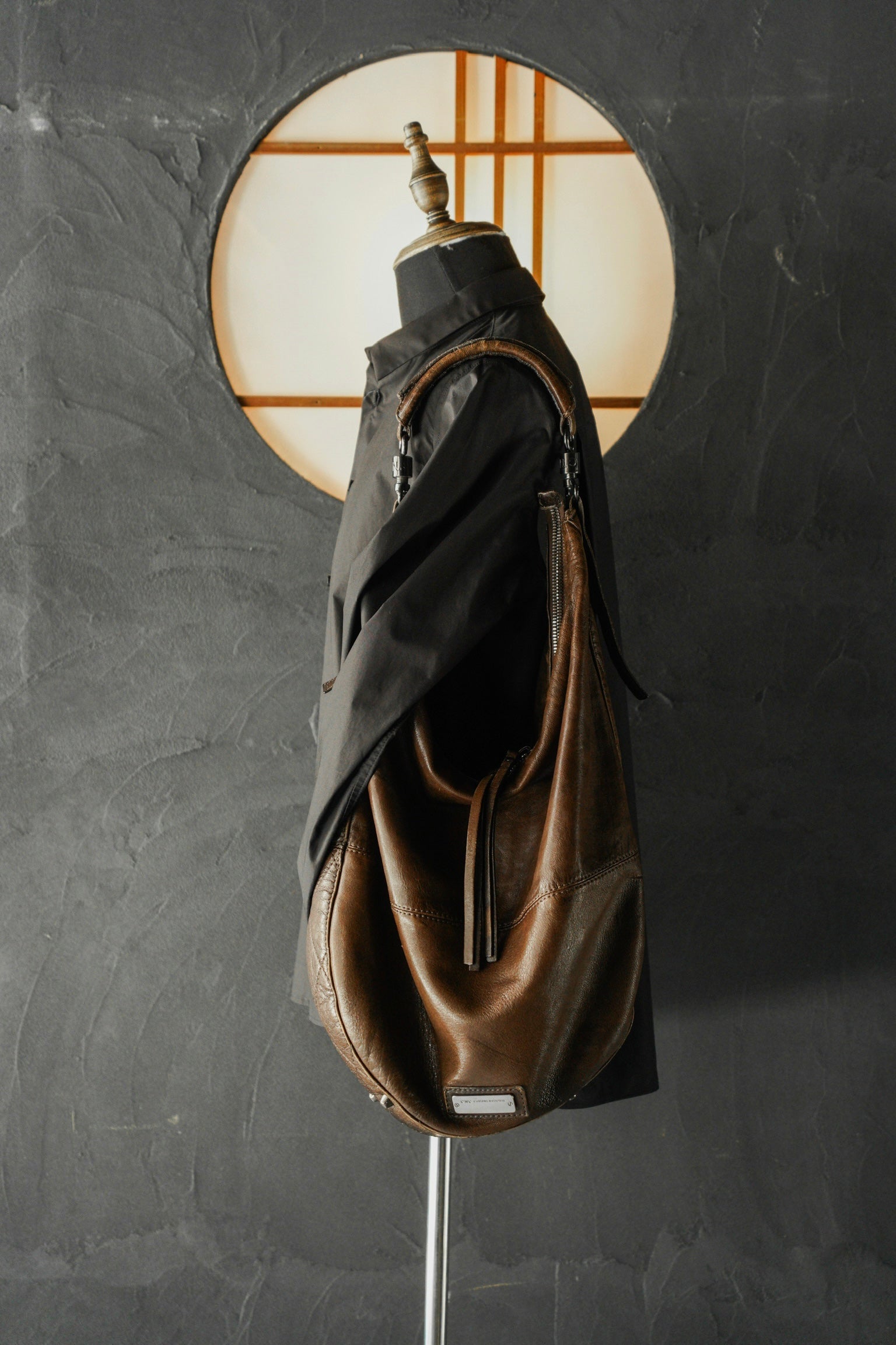 00's- C’N’C CoSTUME NATIONAL leather hobo bag