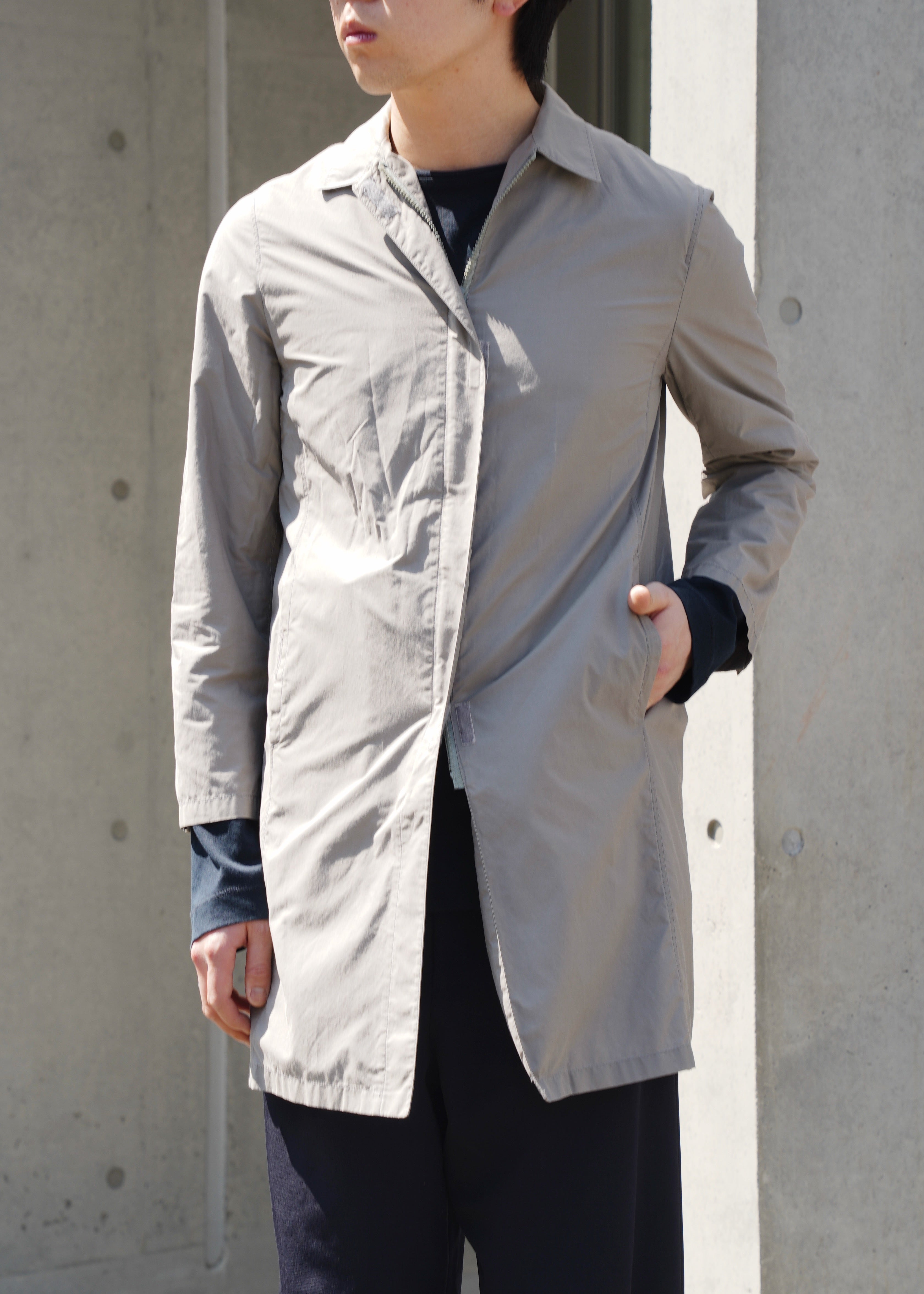 PRADA 98SS cotton-nylon gabardine mac coat