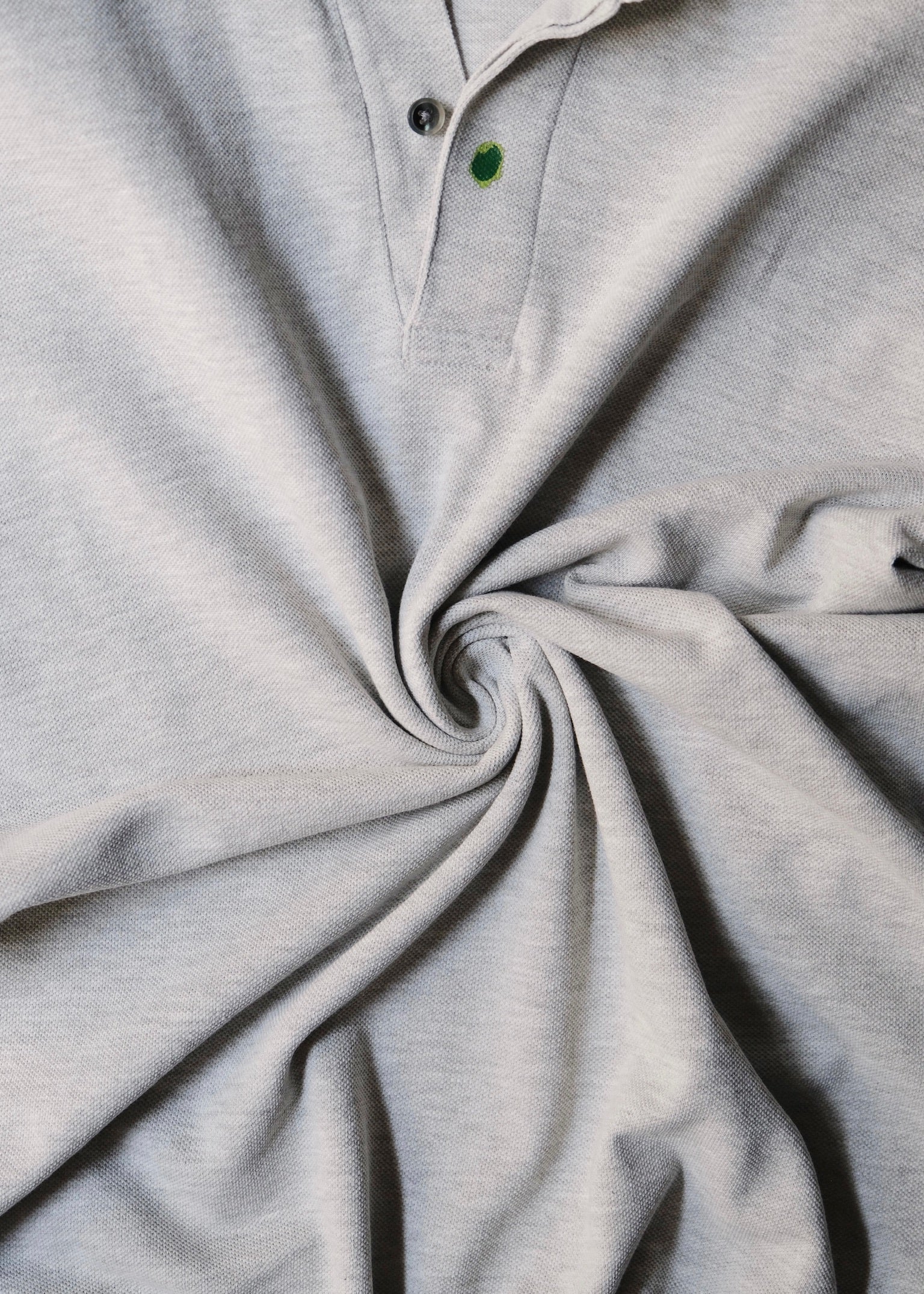 80's iM by MIYAKE DESIGN STUDIO painted fly front polo shirt