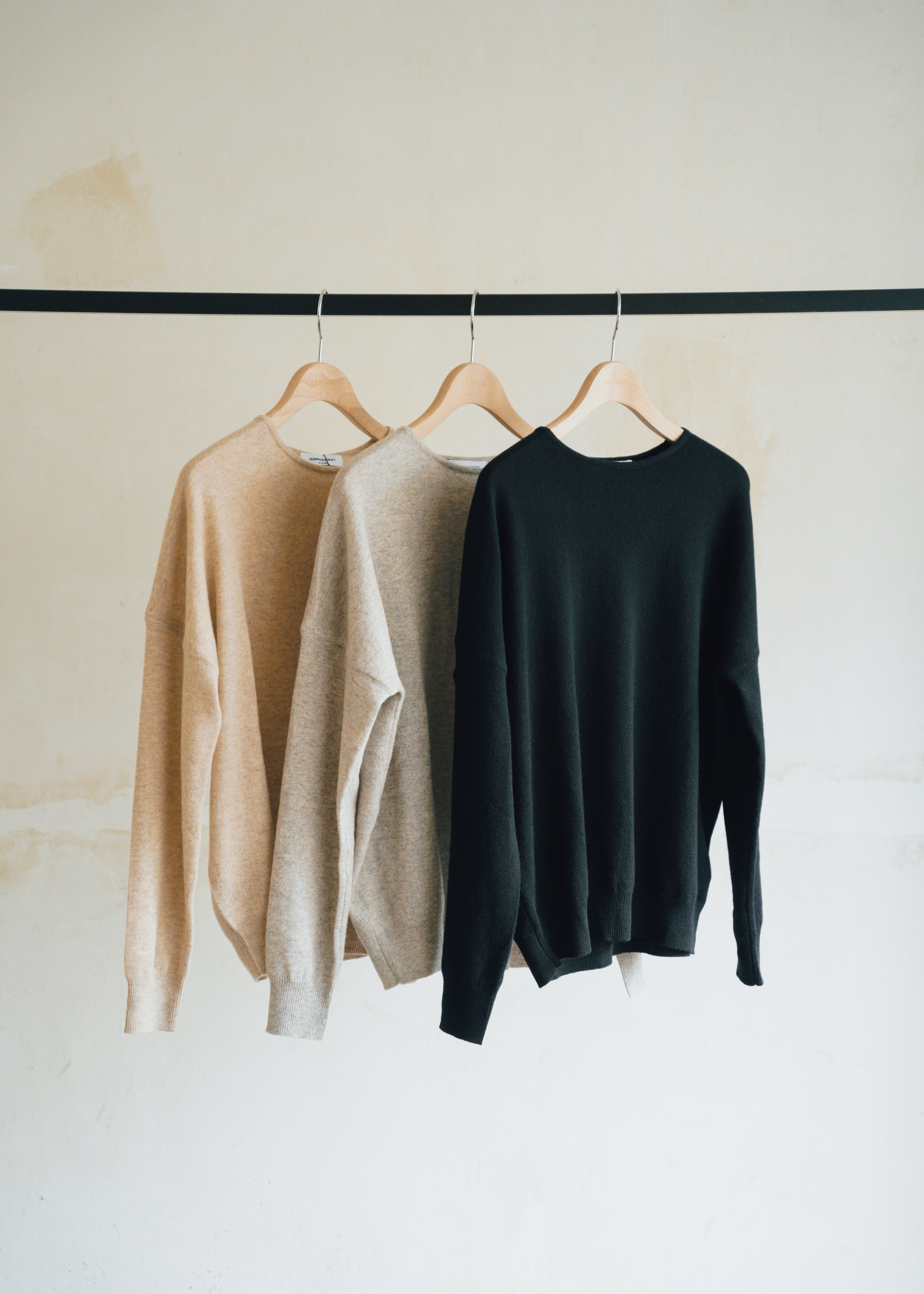 JEANPAULKNOTT ジャンポールノット 26AW カシミヤ 100% Cashmere ROUND NECK SWETER GREY メンズ