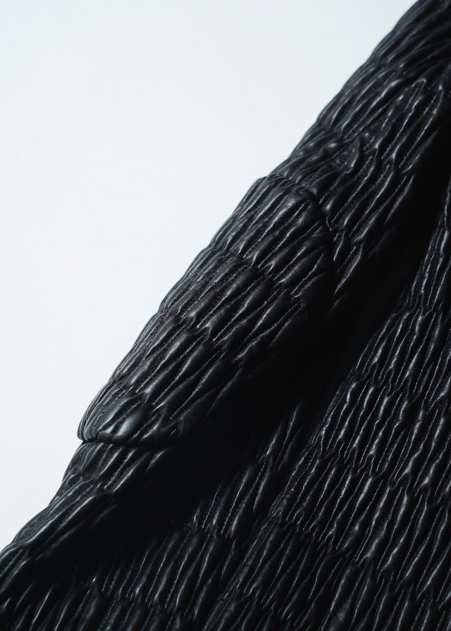 PRADA 06AW double zip pleats leather jacket