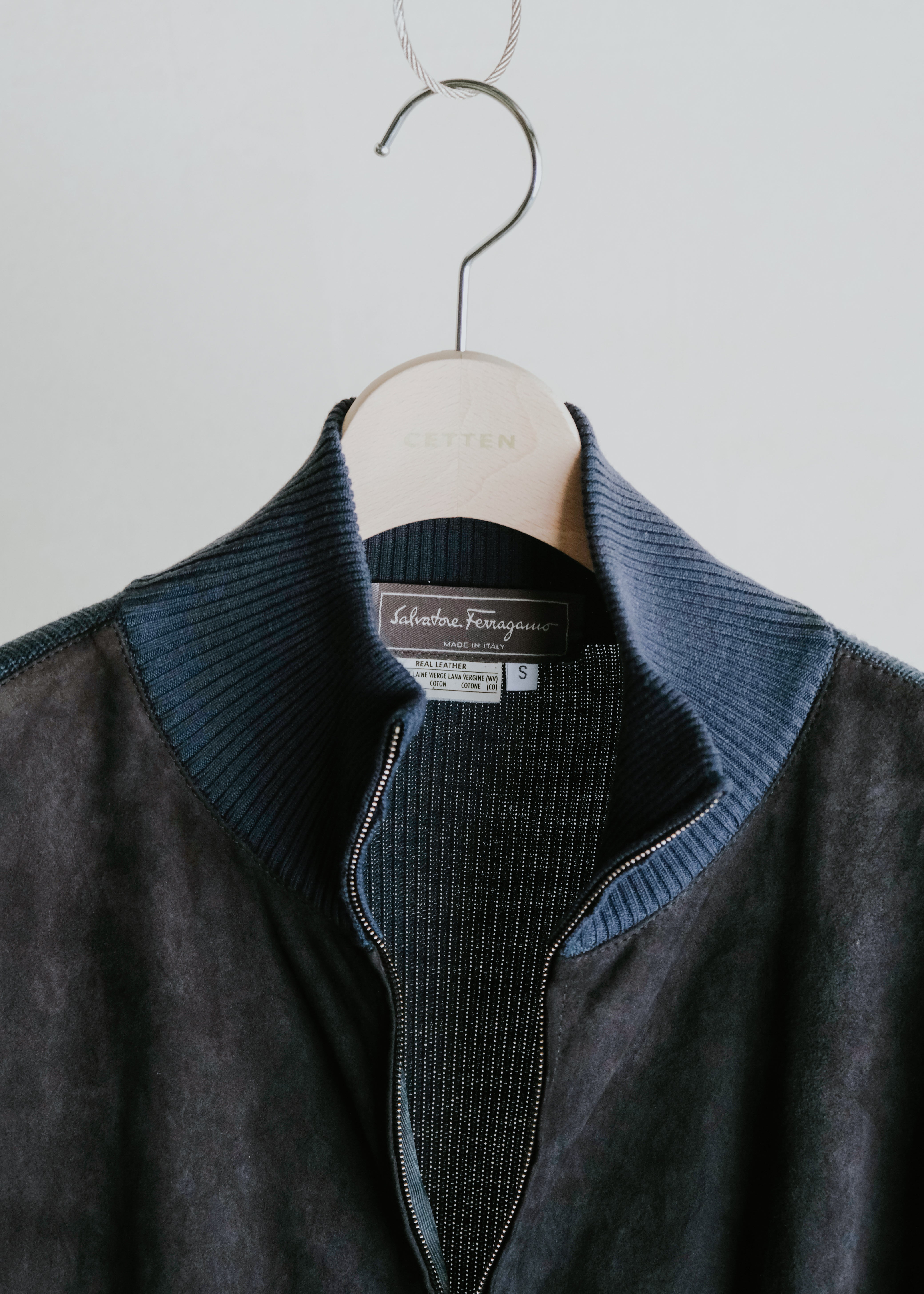 Salvatore Ferragamo サルヴァトーレフェラガモ 90-00年代 スウェードレザー switching drivers ニット メンズ