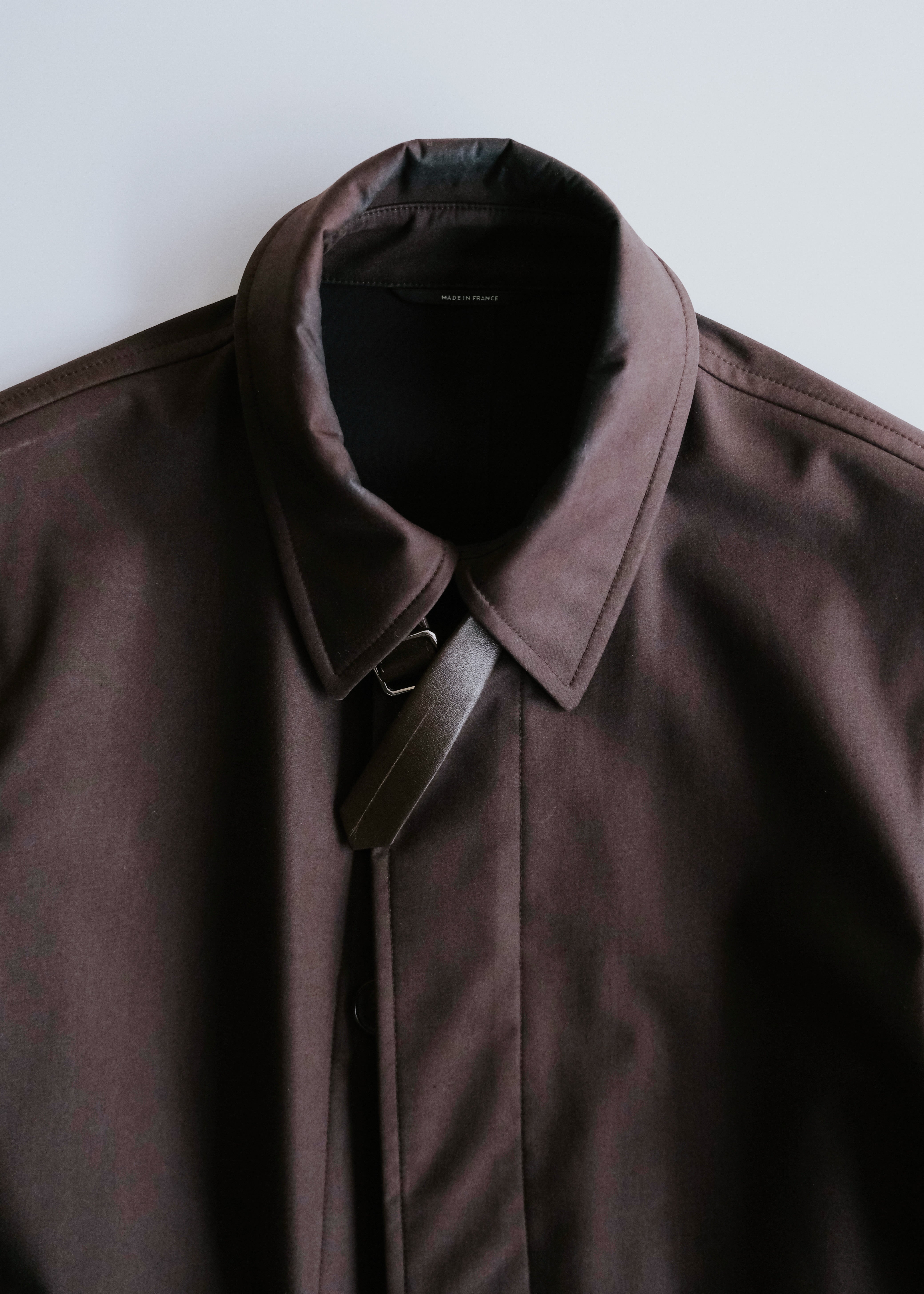 00's HERMÈS waxed cotton multiple belted coat
