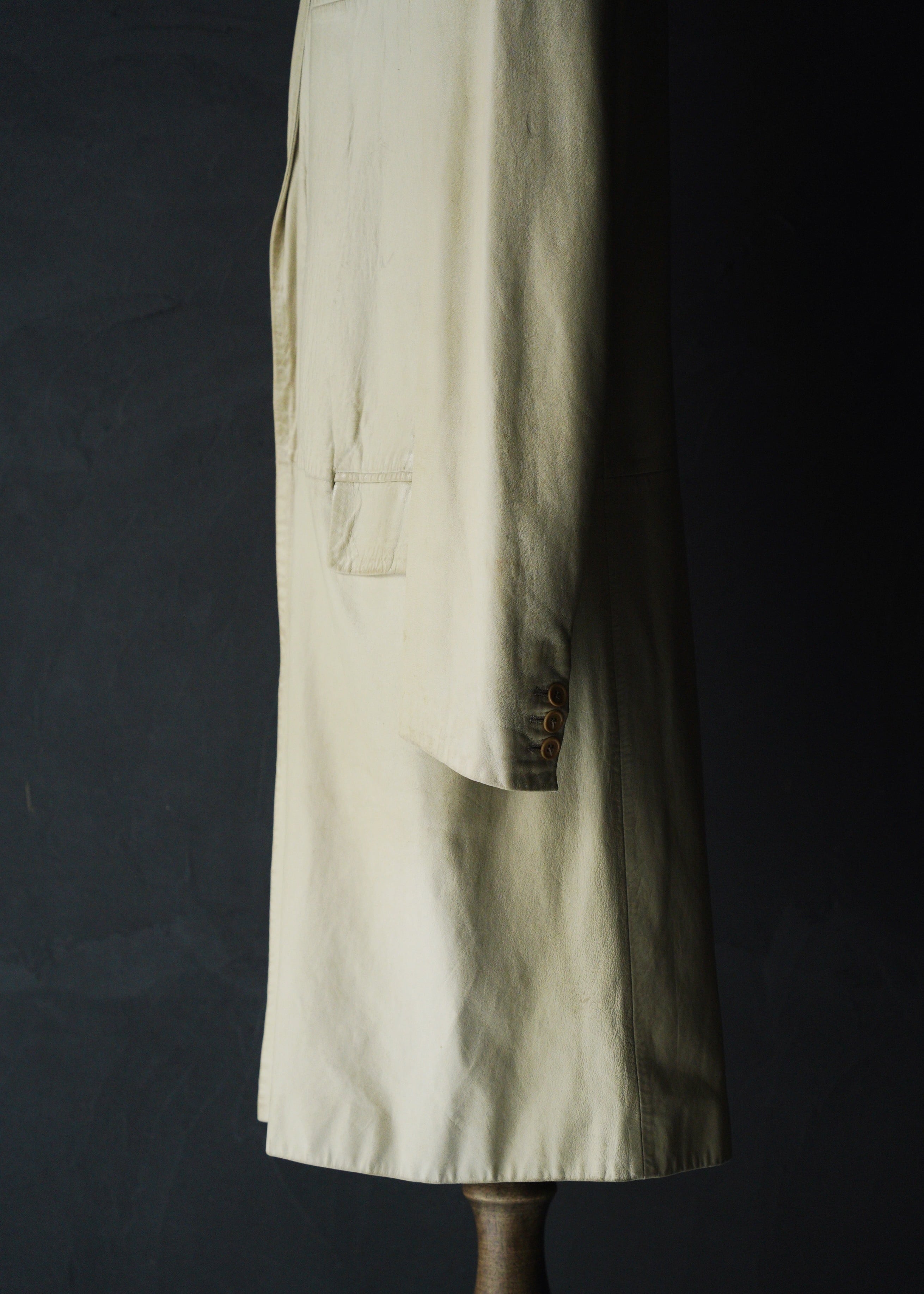 90’s HELMUT LANG fly front leather coat