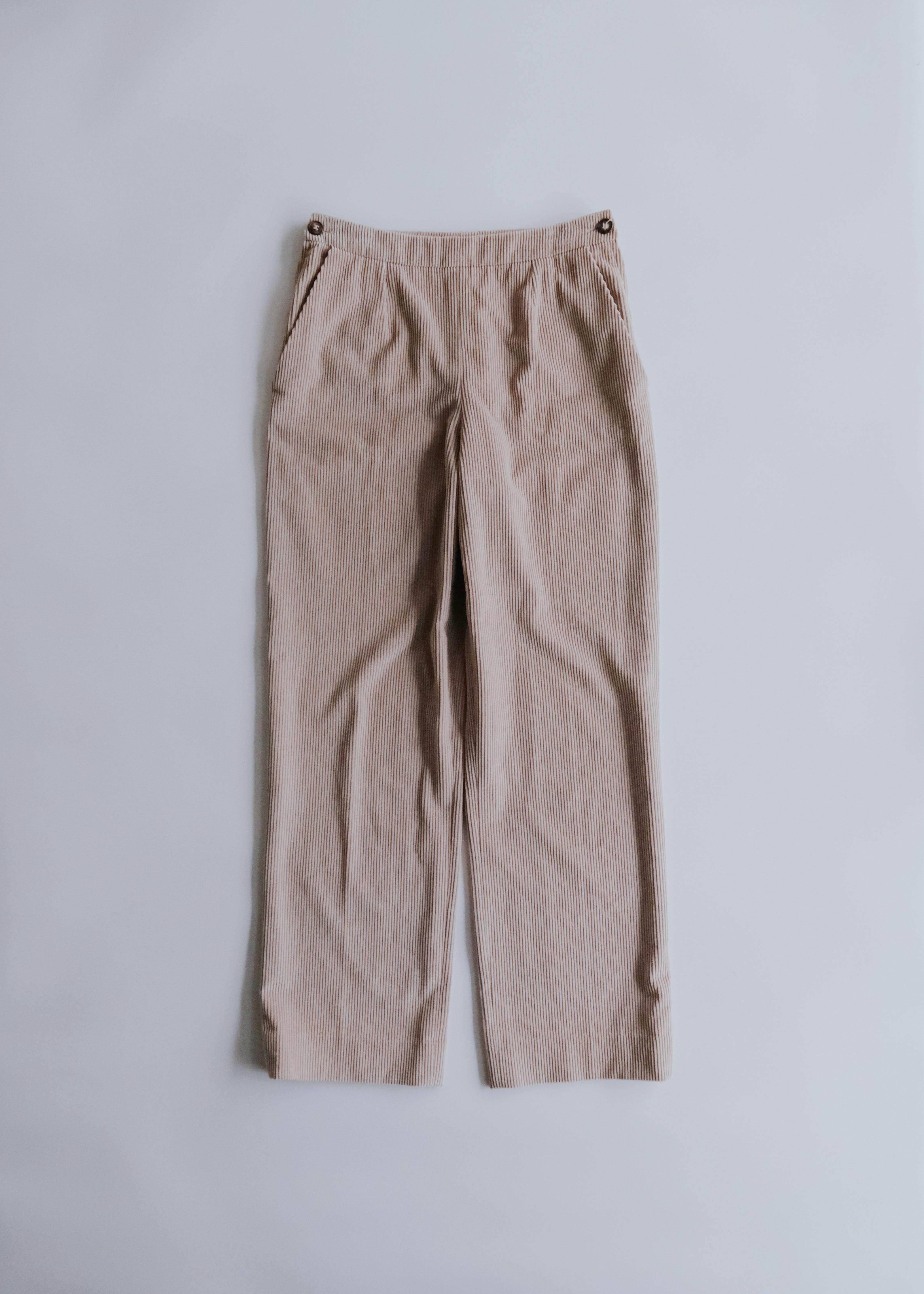 HERMÈS 00aw by Martin Margiela cotton cashmere corduroy straight  trousers