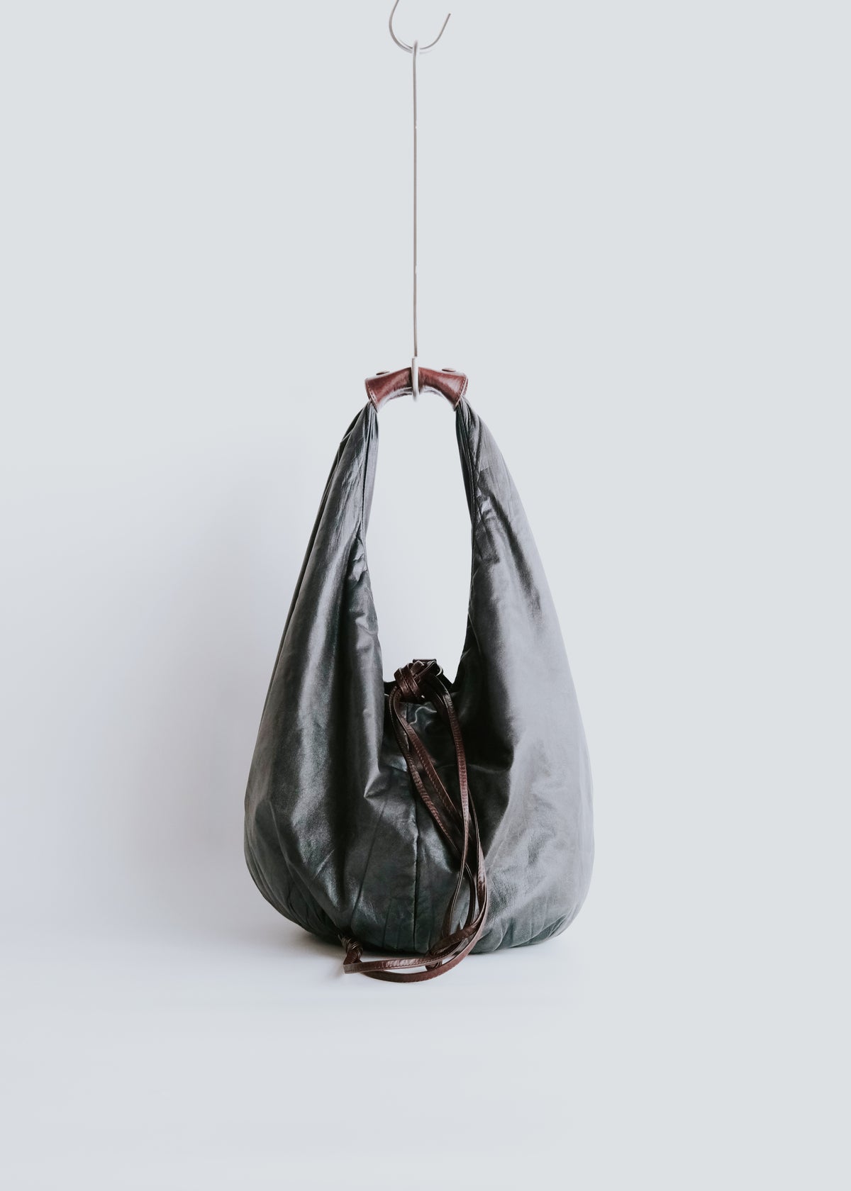 MARNI 07AW gathered leather hobo bag