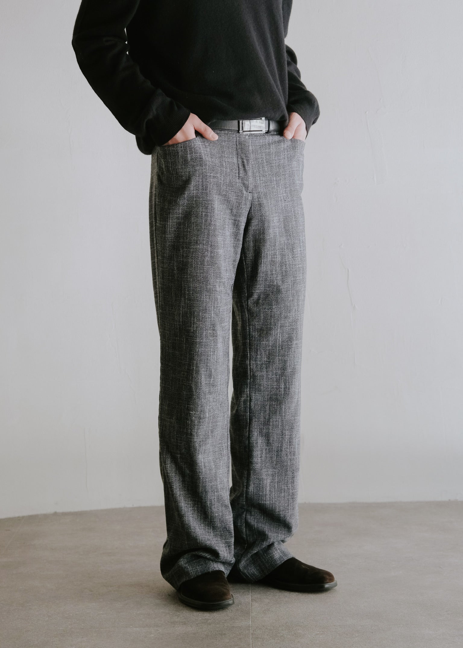 boot cut wide neppy slacks