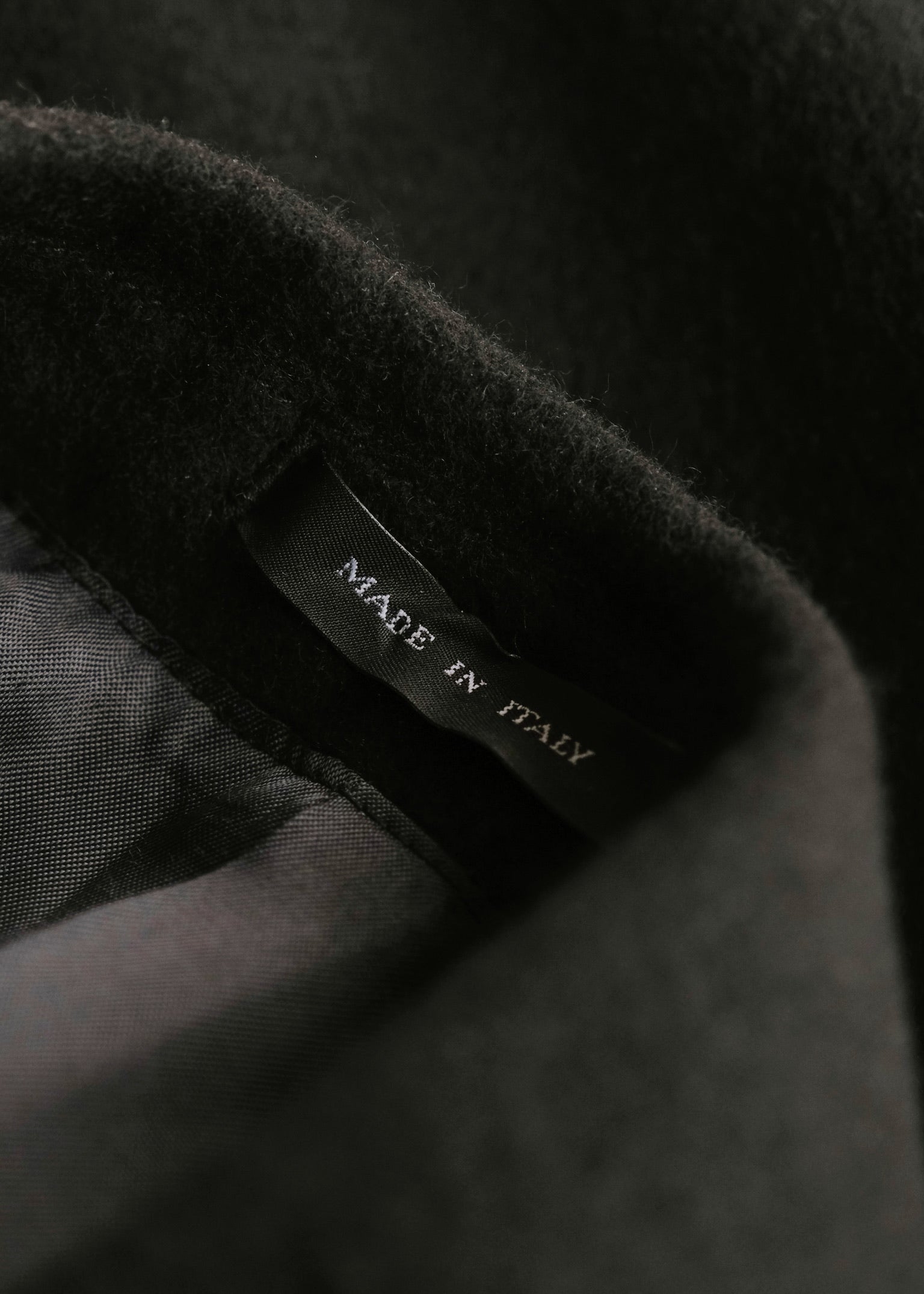 EMPORIO ARMANI 05AW fly front angora wool chesterfield coat