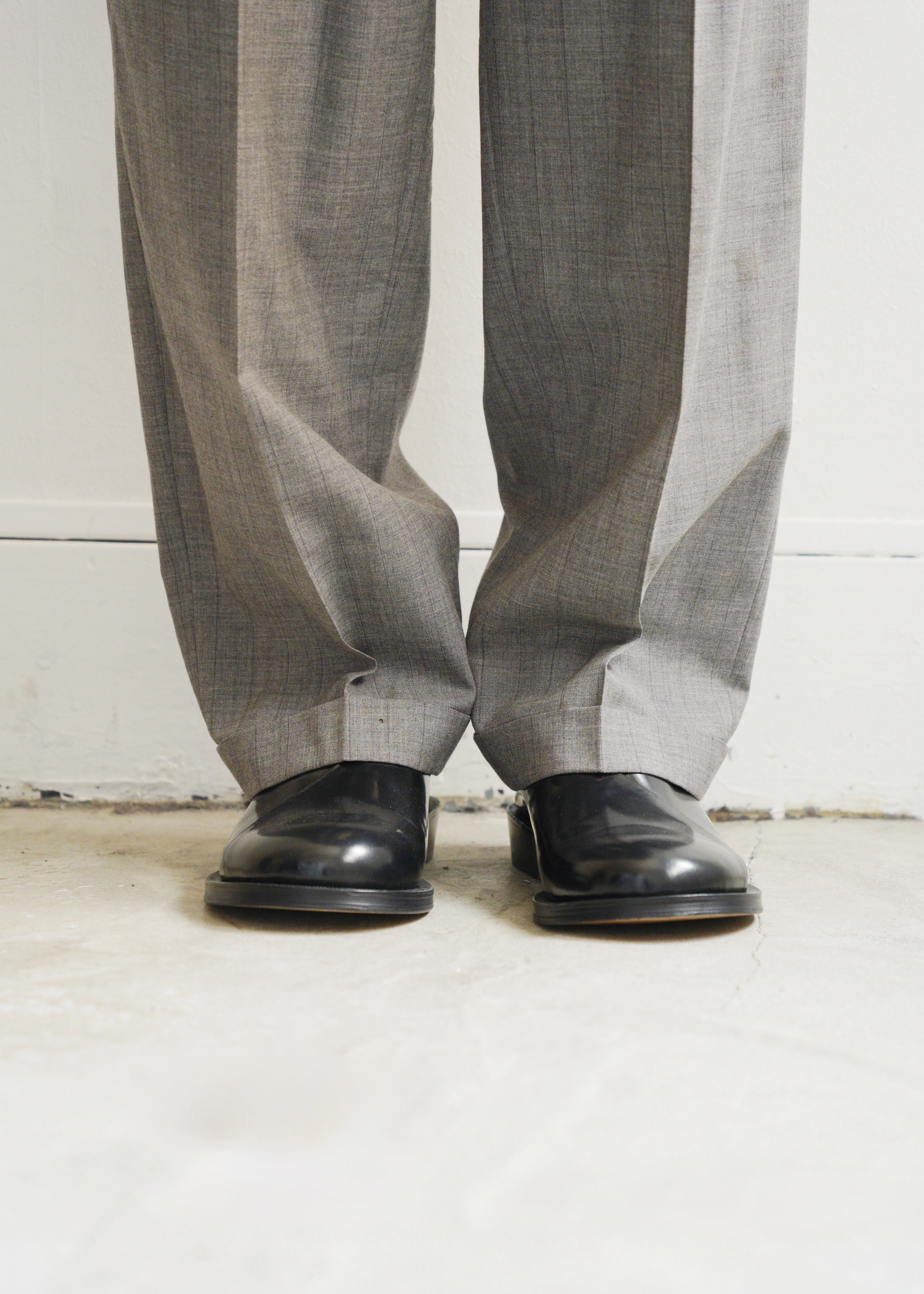 COMME des GARCONS HOMME AD1989 2 tuck wool wide slacks
