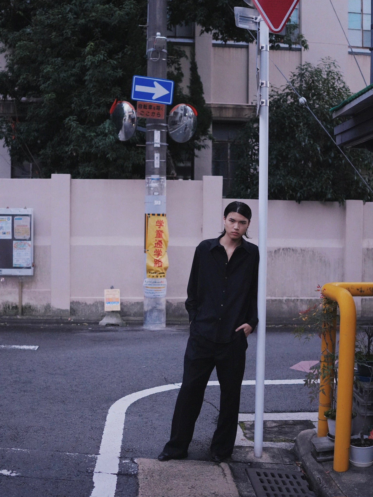 Ex. SASAKI SATORU imperfection shirt / Black