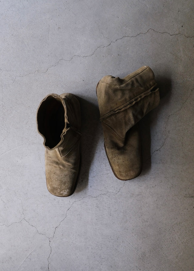 Martin Margiela 03AW Square toe side zip boots