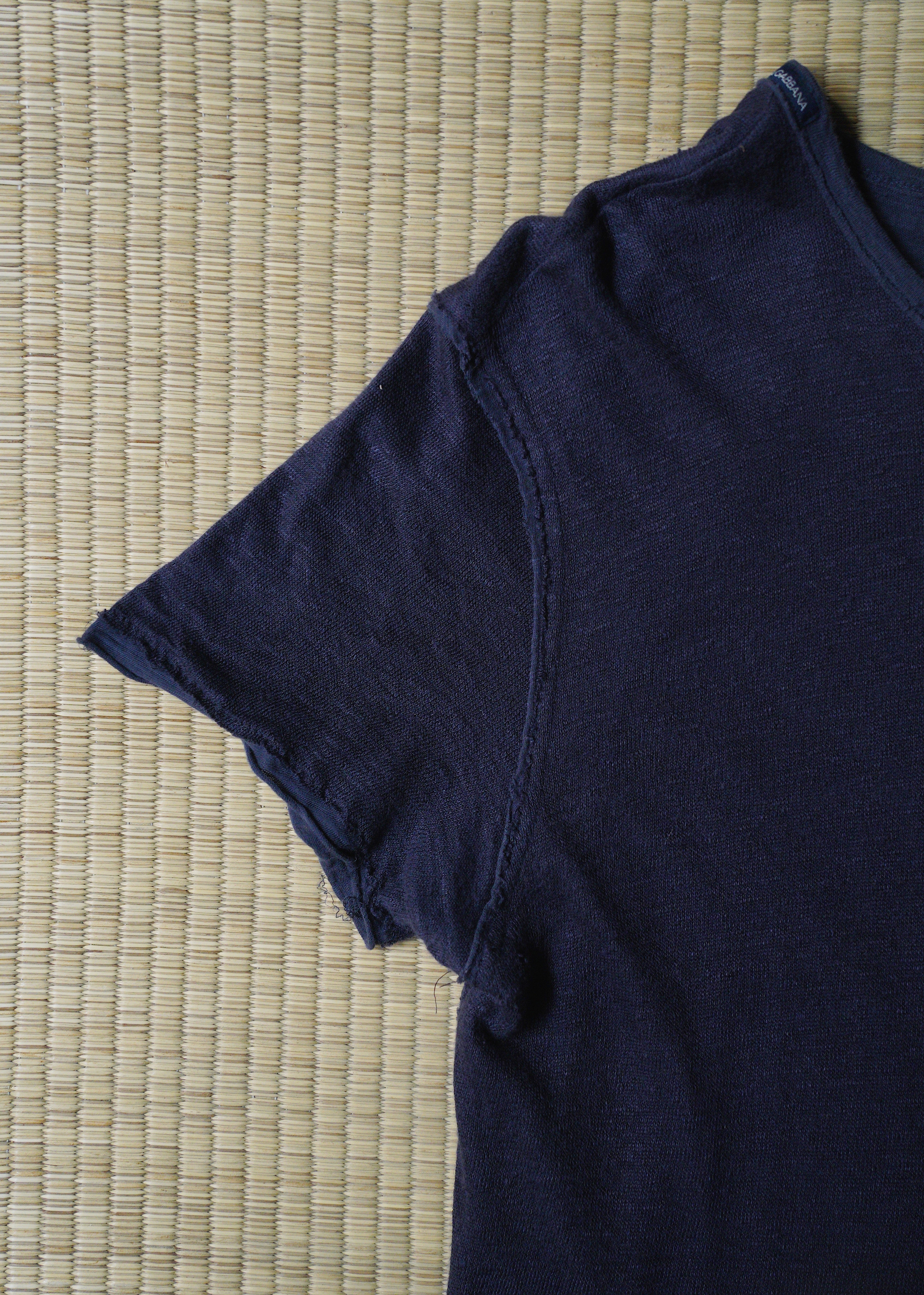 00's DOLCE & GABBANA linen cotton tee