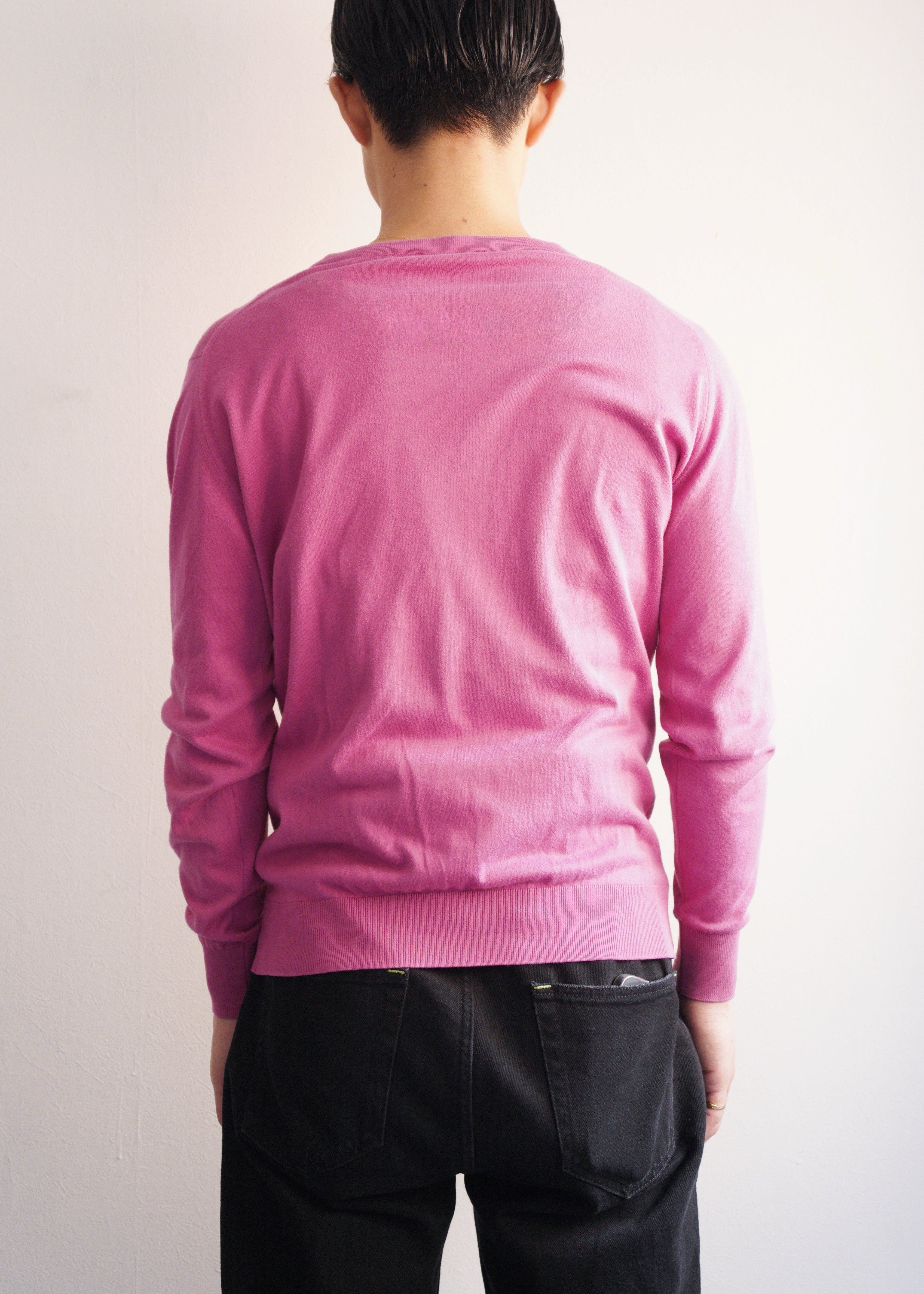 00's JOHN SMEDLEY 6B cotton cardigan