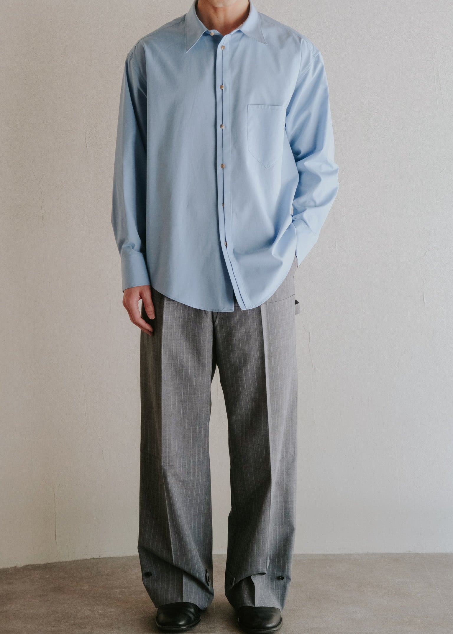 SASAKI SATORU 26SS single tucked straight painter trousers