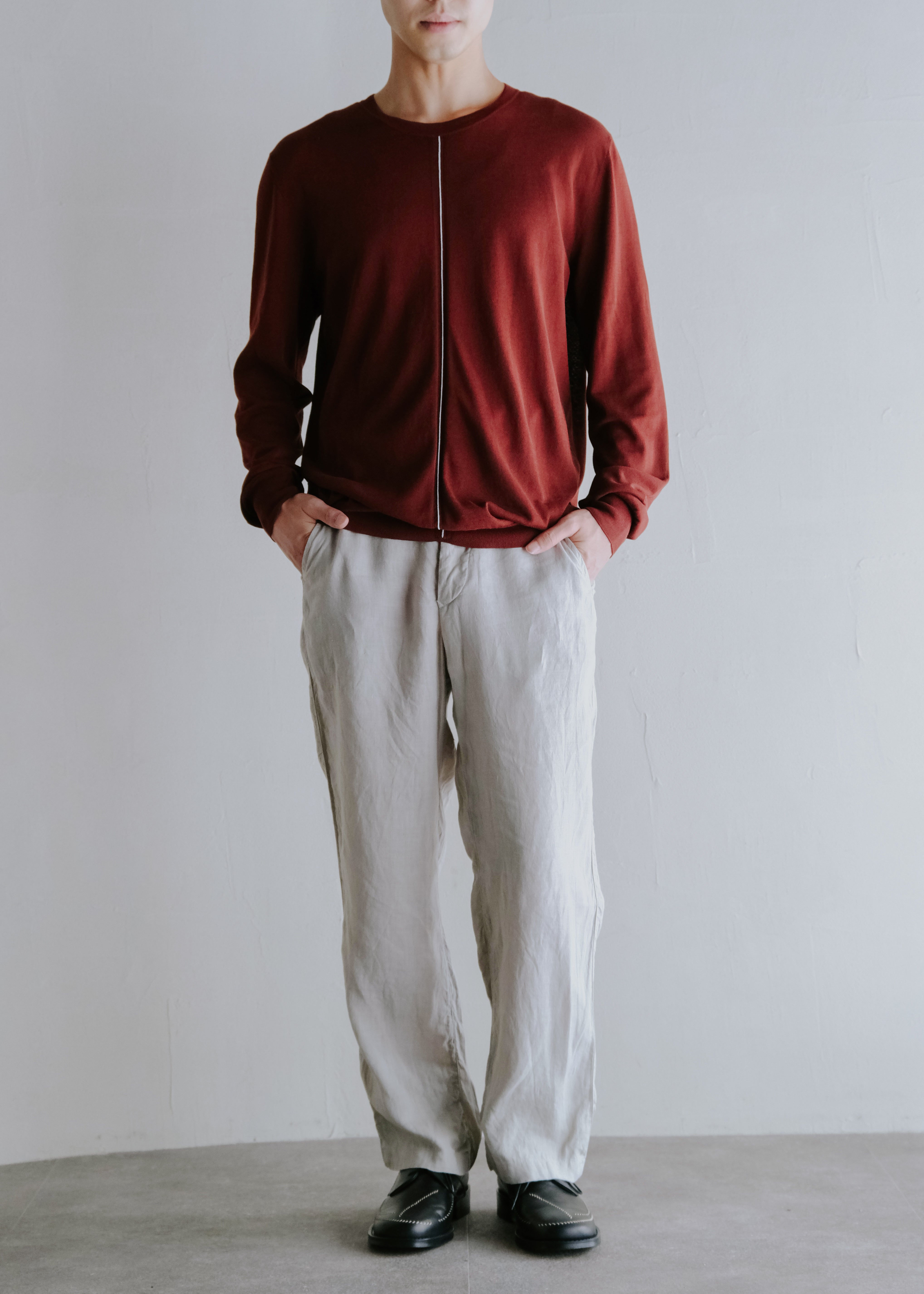 STONE ISLAND 02SS linen straight trousers