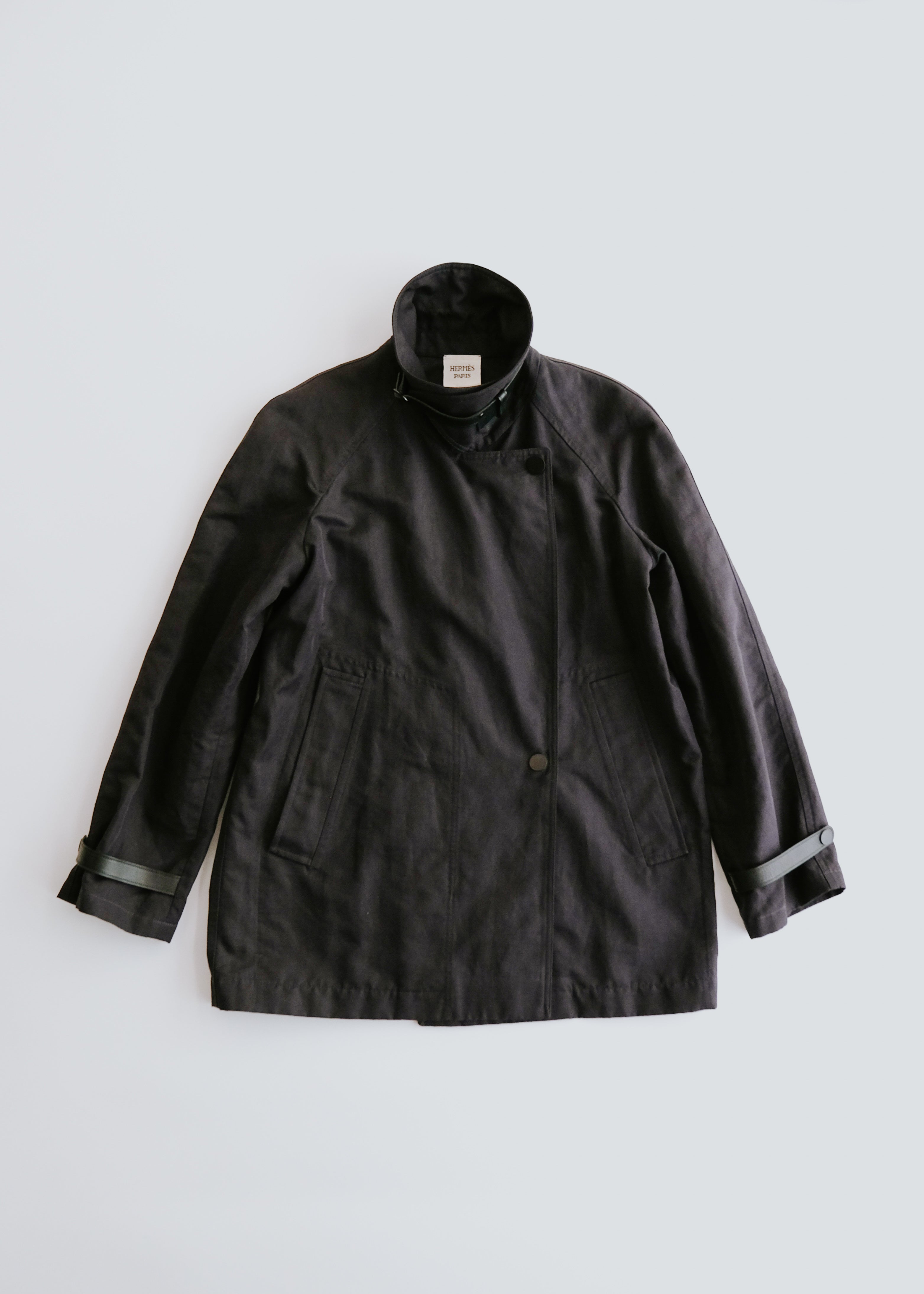 10's HERMÈS by Christophe Lemaire leather belted short coat