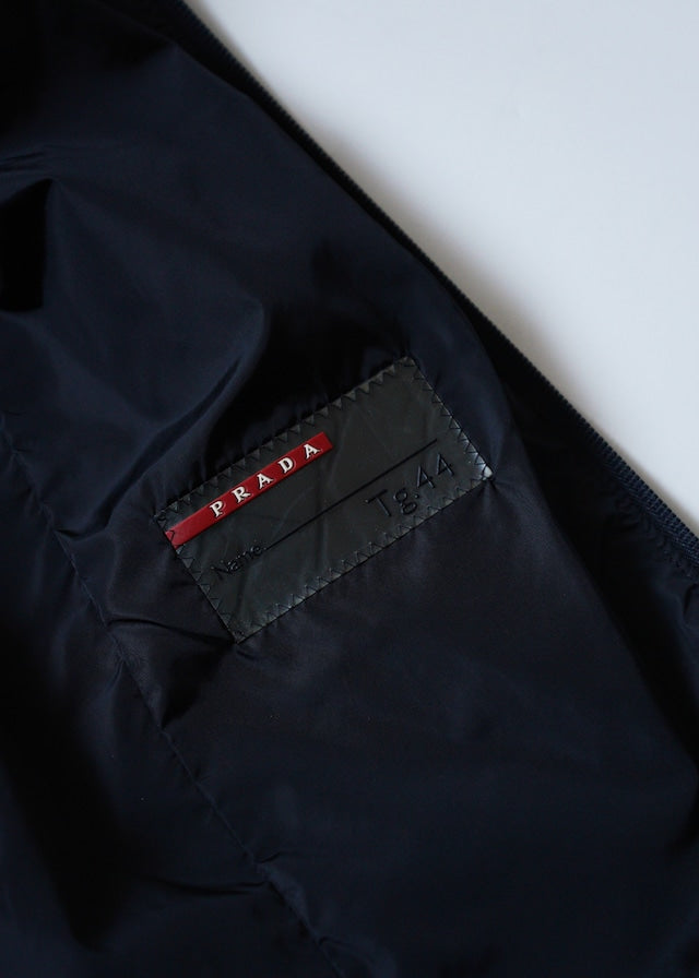 00‘s PRADA SPORT hooded nylon double zip jacket